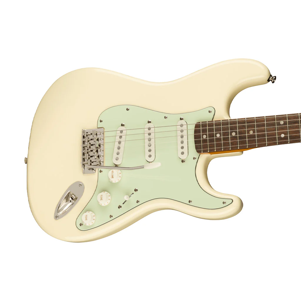 Squier FSR Classic Vibe 60s Stratocaster Electric Guitar, Indian Laurel FB, Olympic White - Image 5