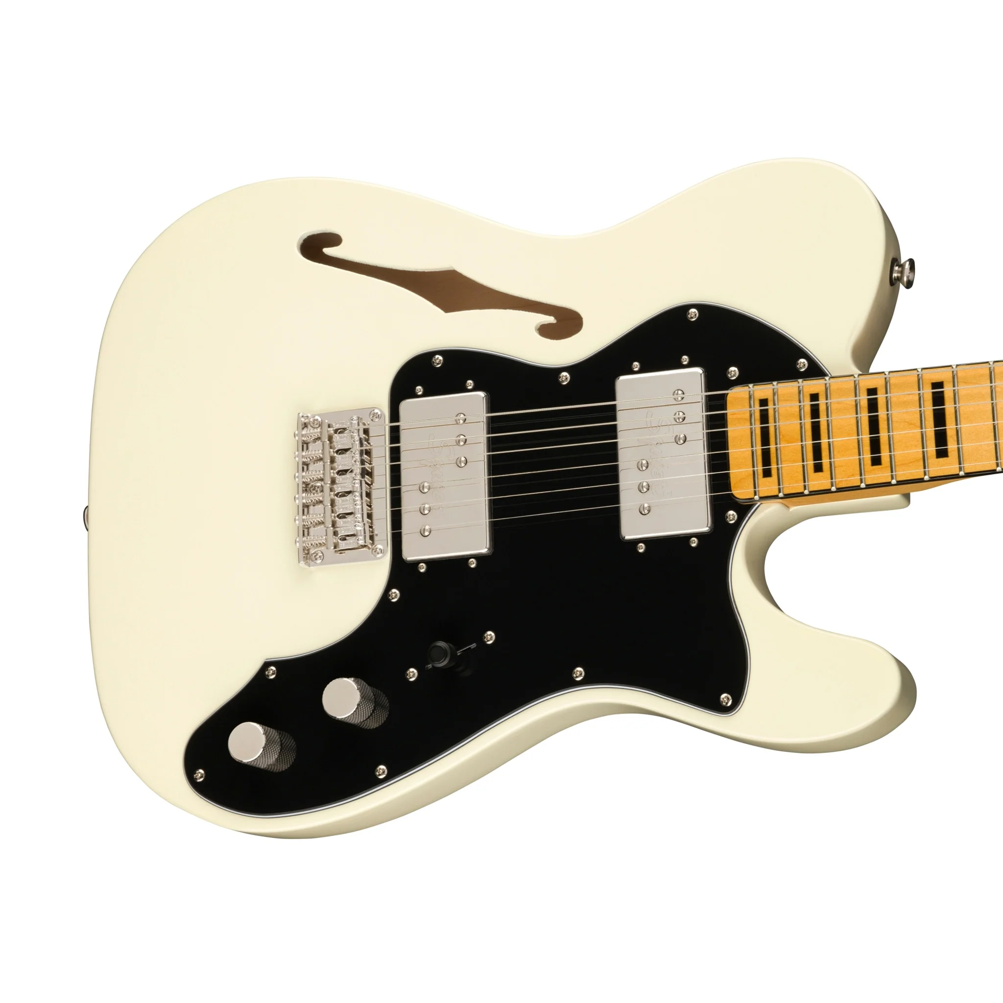 Squier FSR Classic Vibe 70s Telecaster Thinline Electric Guitar, Olympic White - Image 5
