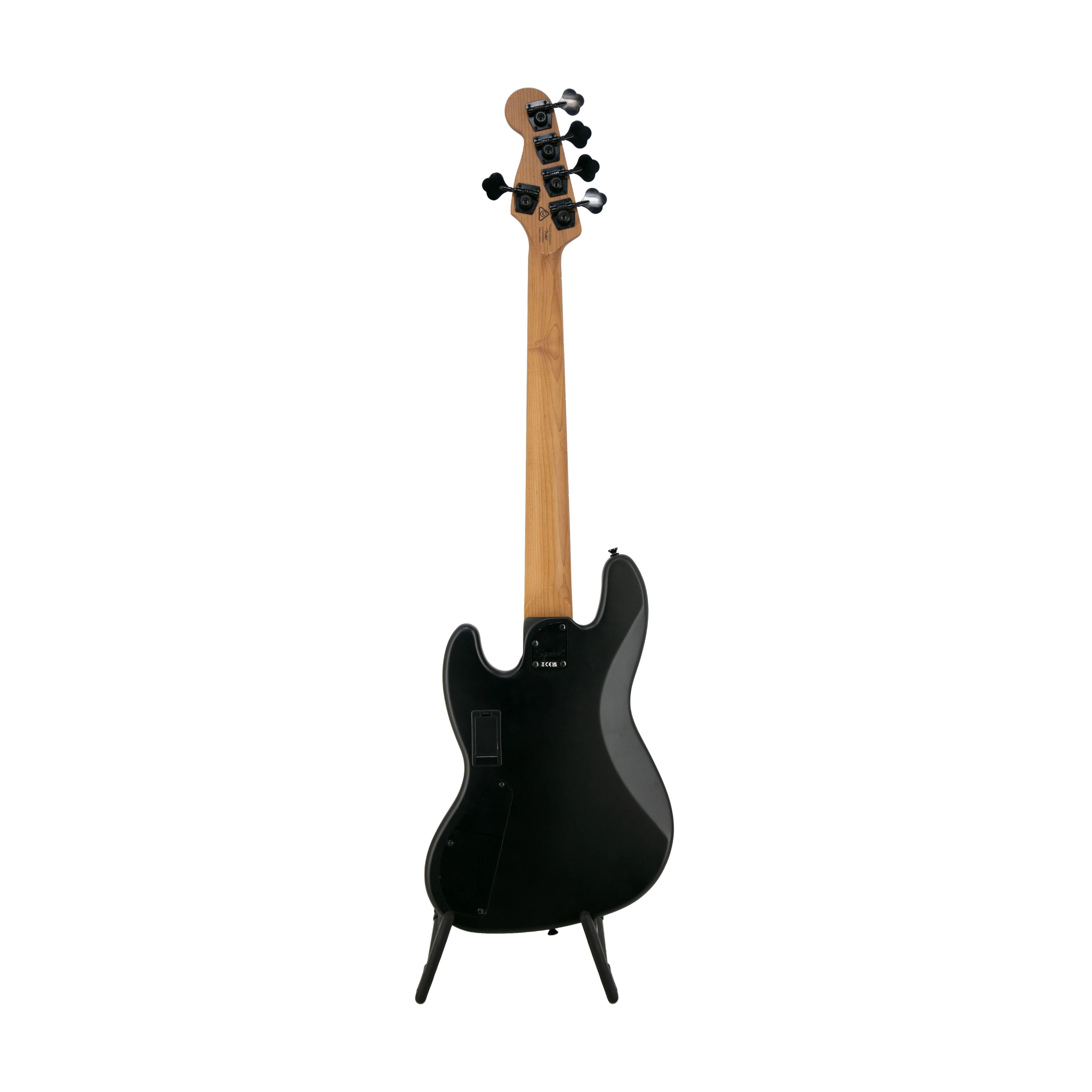 Squier FSR Contemporary Active Jazz V Bass Guitar, Flat Black - Image 2