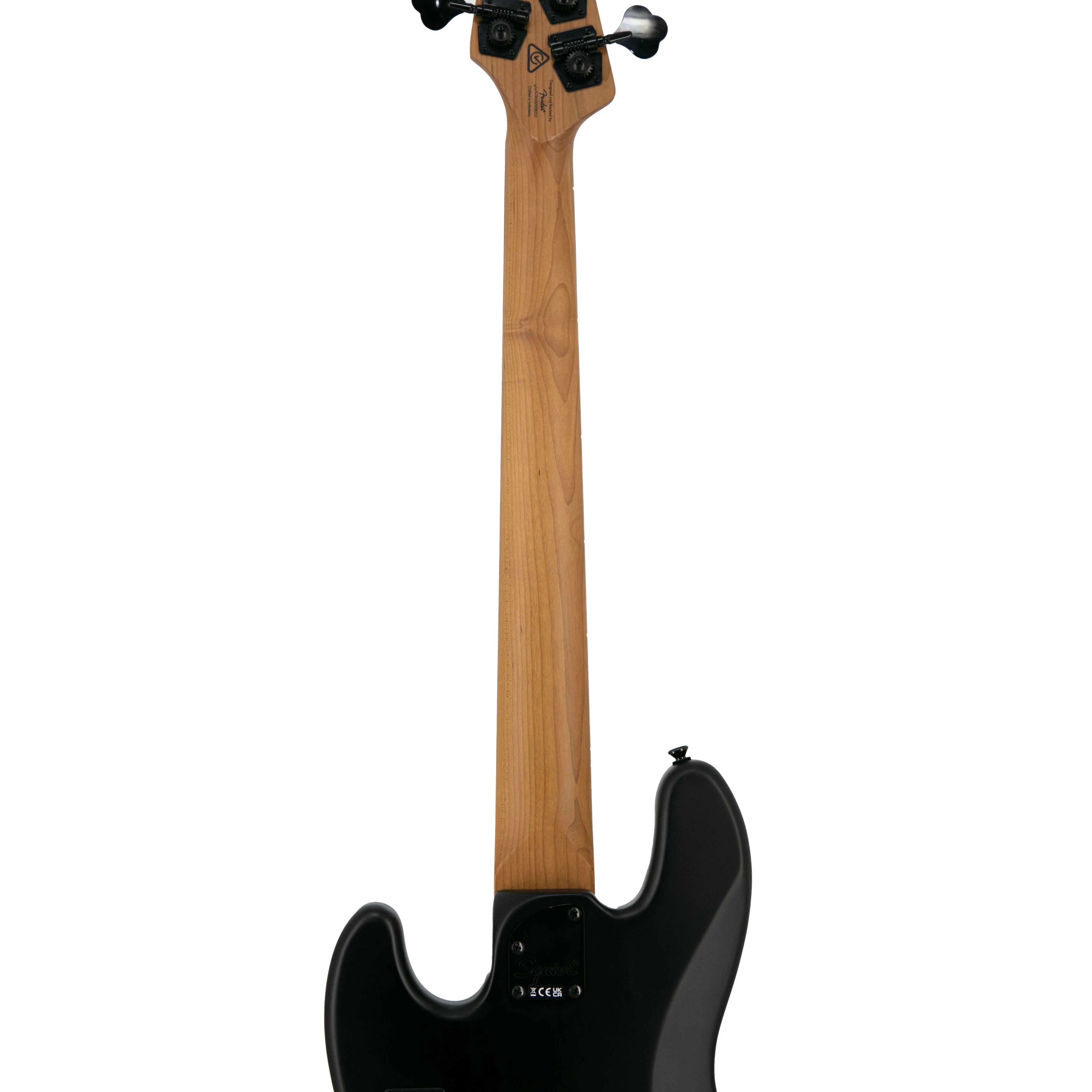 Squier FSR Contemporary Active Jazz V Bass Guitar, Flat Black - Image 6