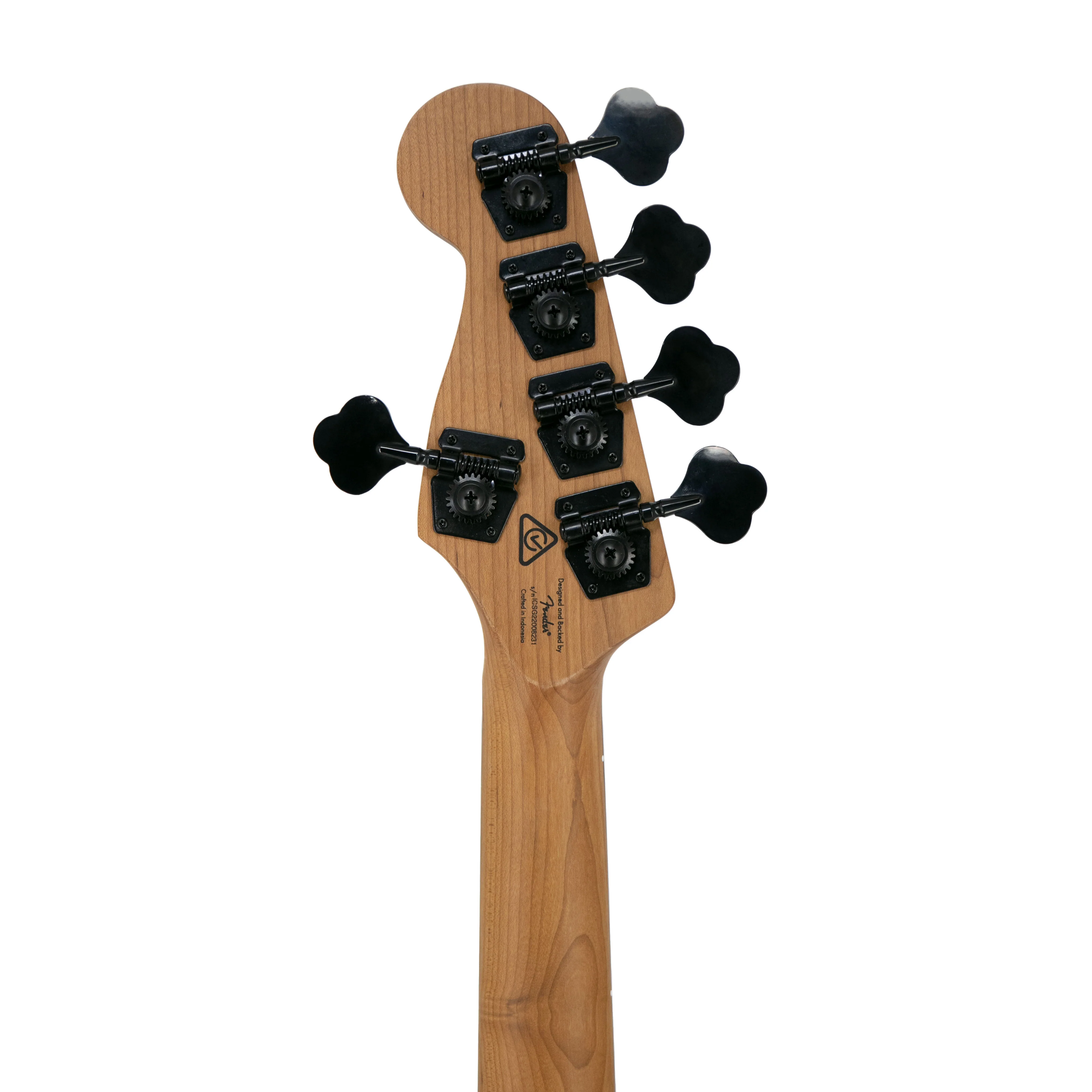 Squier FSR Contemporary Active Jazz V Bass Guitar, Flat Black - Image 8