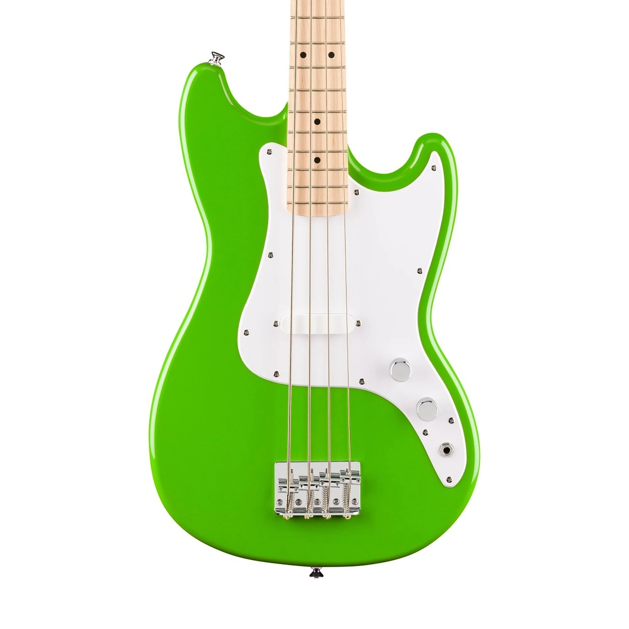 Squier FSR Sonic Bronco Bass Guitar, Maple FB, Lime Green - Image 3