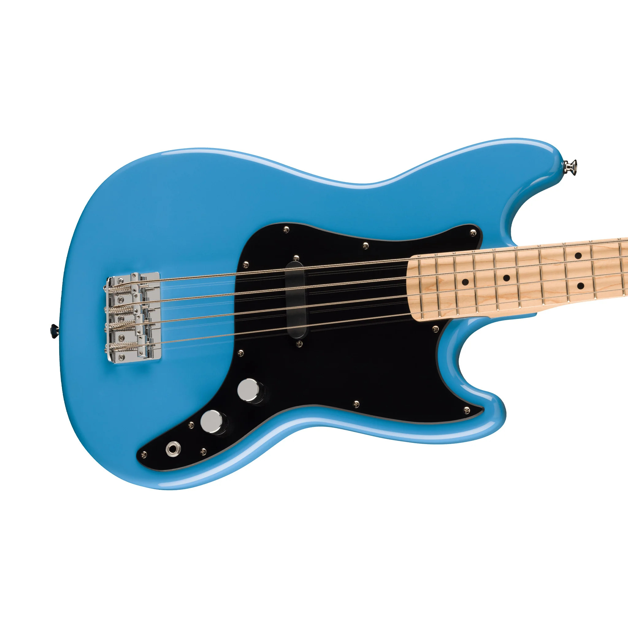 Squier FSR Sonic Bronco Bass Guitar w/Black Pickguard, Maple FB, California Blue (B-Stock) - Image 5