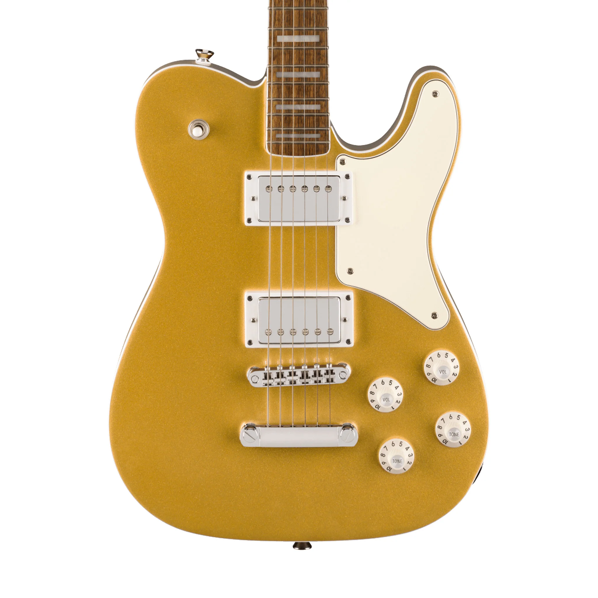 Squier Limited Edition Paranormal Troublemaker Telecaster Deluxe Guitar, Laurel FB, Aztec Gold - Image 3