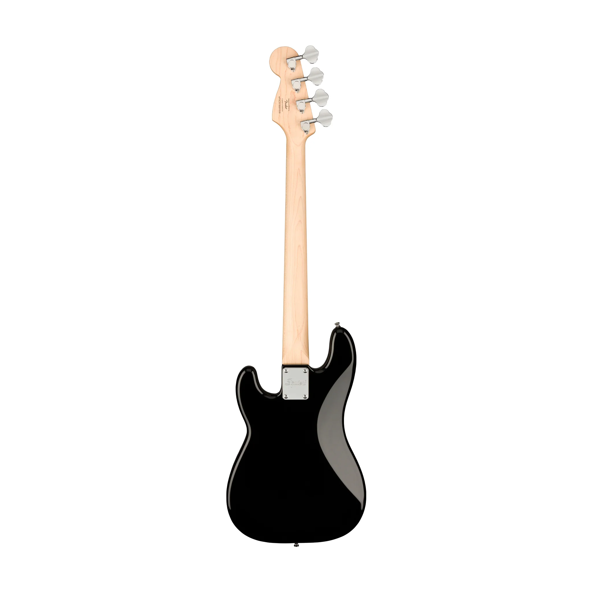 Squier Mini Precision Bass Guitar, Laurel FB, Black - Image 2