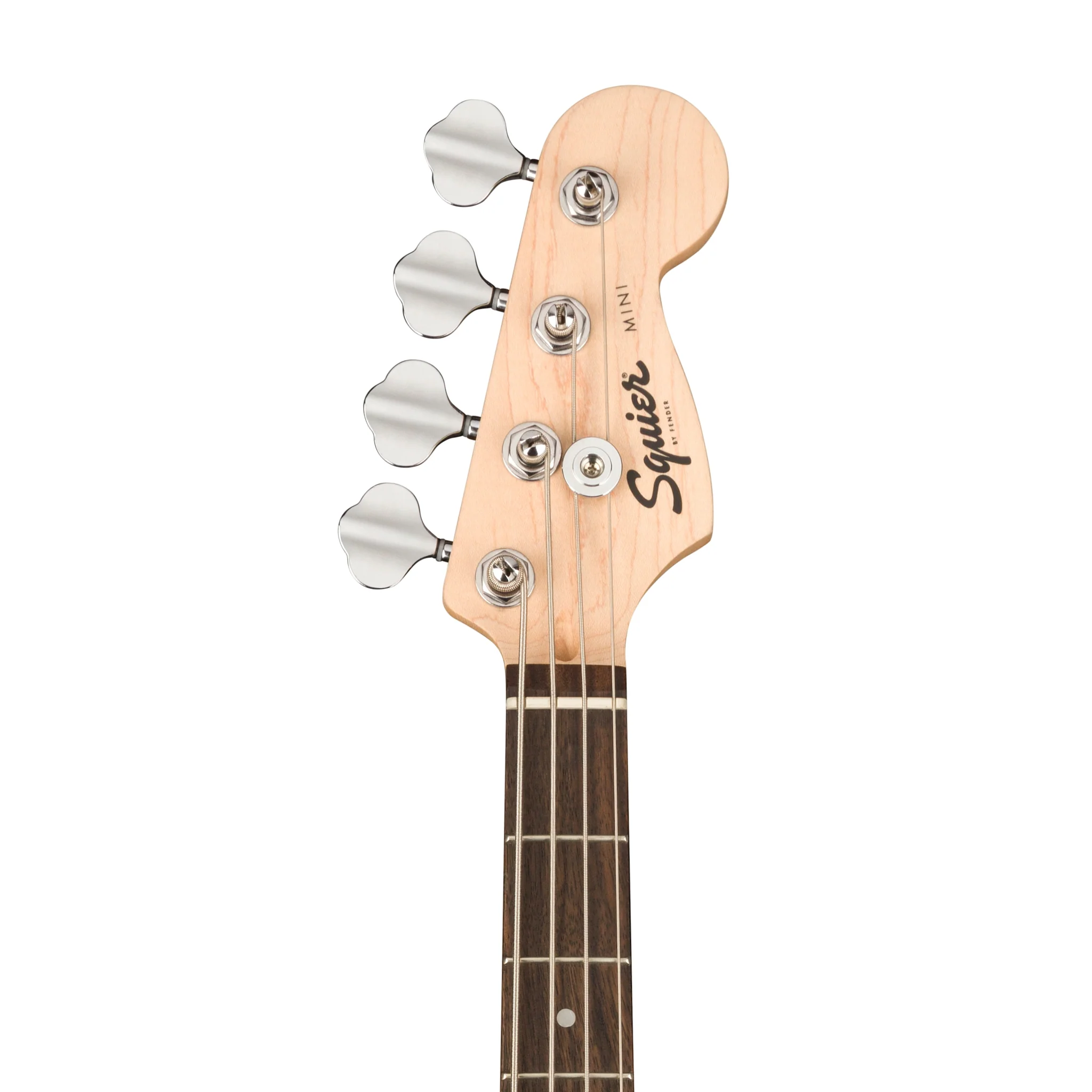 Squier Mini Precision Bass Guitar, Laurel FB, Black - Image 4