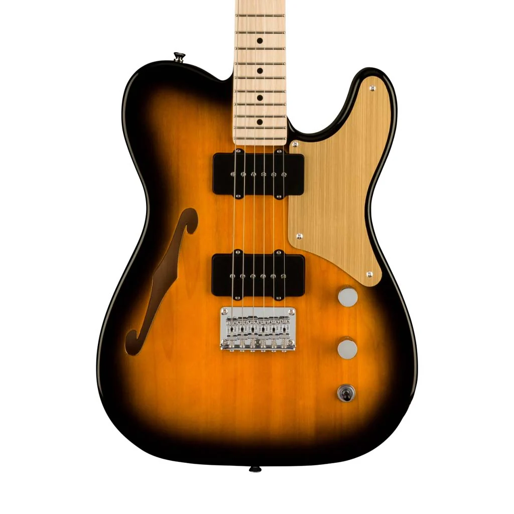 Squier Paranormal Series Cabronita Thinline Telecaster Electric Guitar, 2-Tone Sunburst - Image 3