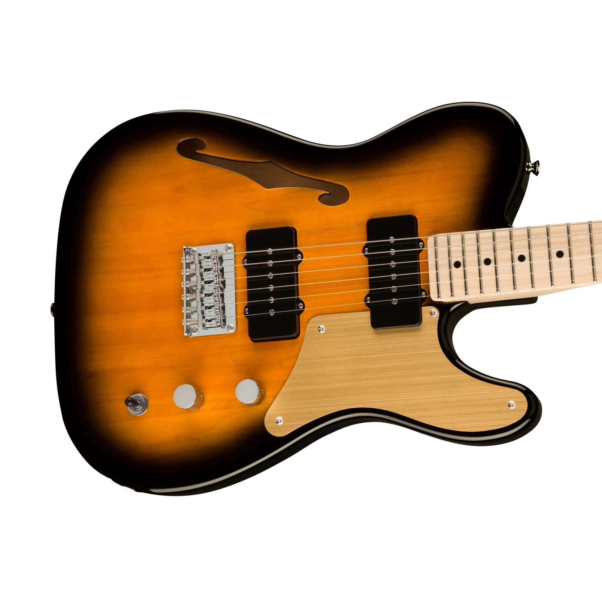 Squier Paranormal Series Cabronita Thinline Telecaster Electric Guitar, 2-Tone Sunburst - Image 5
