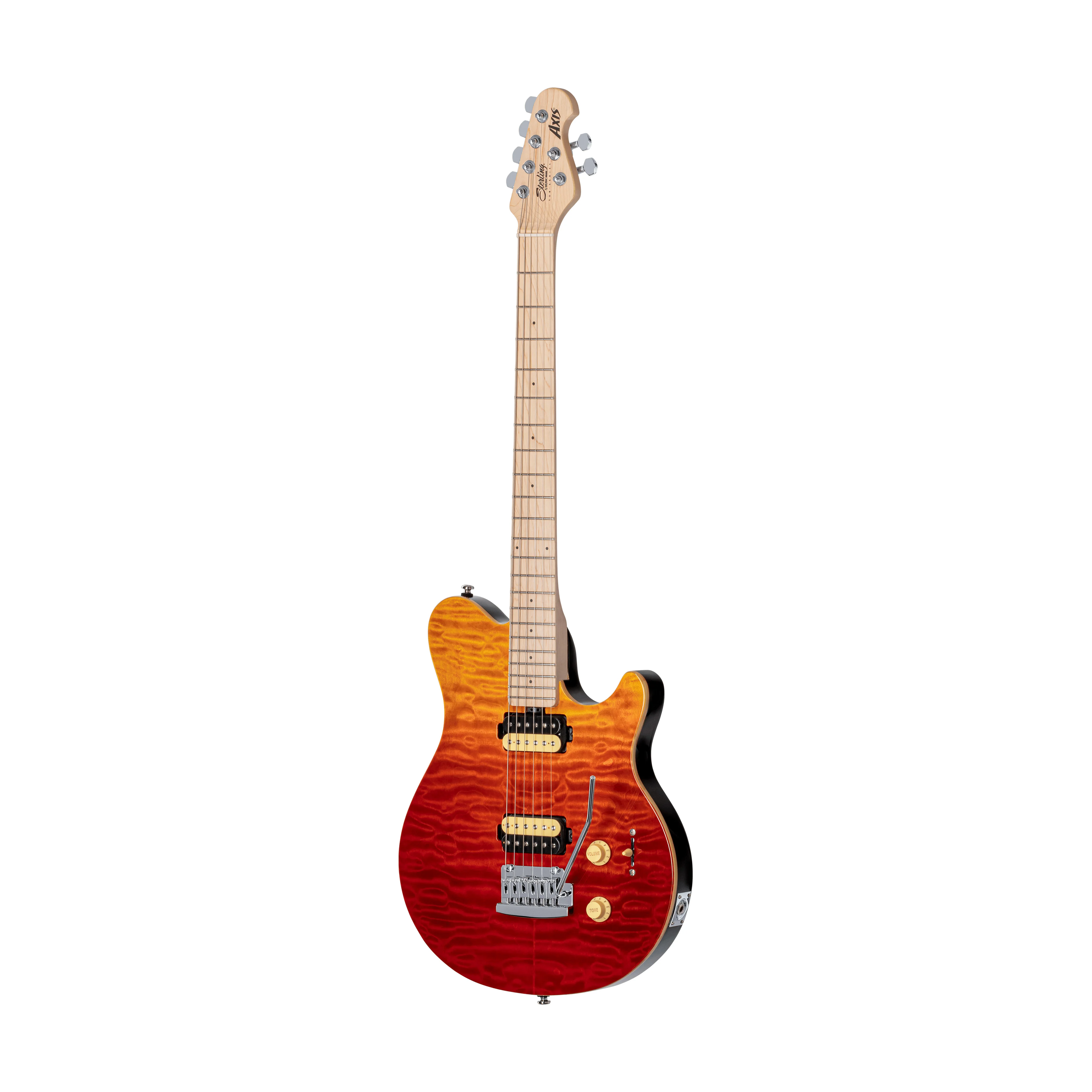 Sterling by Music Man AX3QM Axis Quilted Maple Electric Guitar, Spectrum Red - Image 3