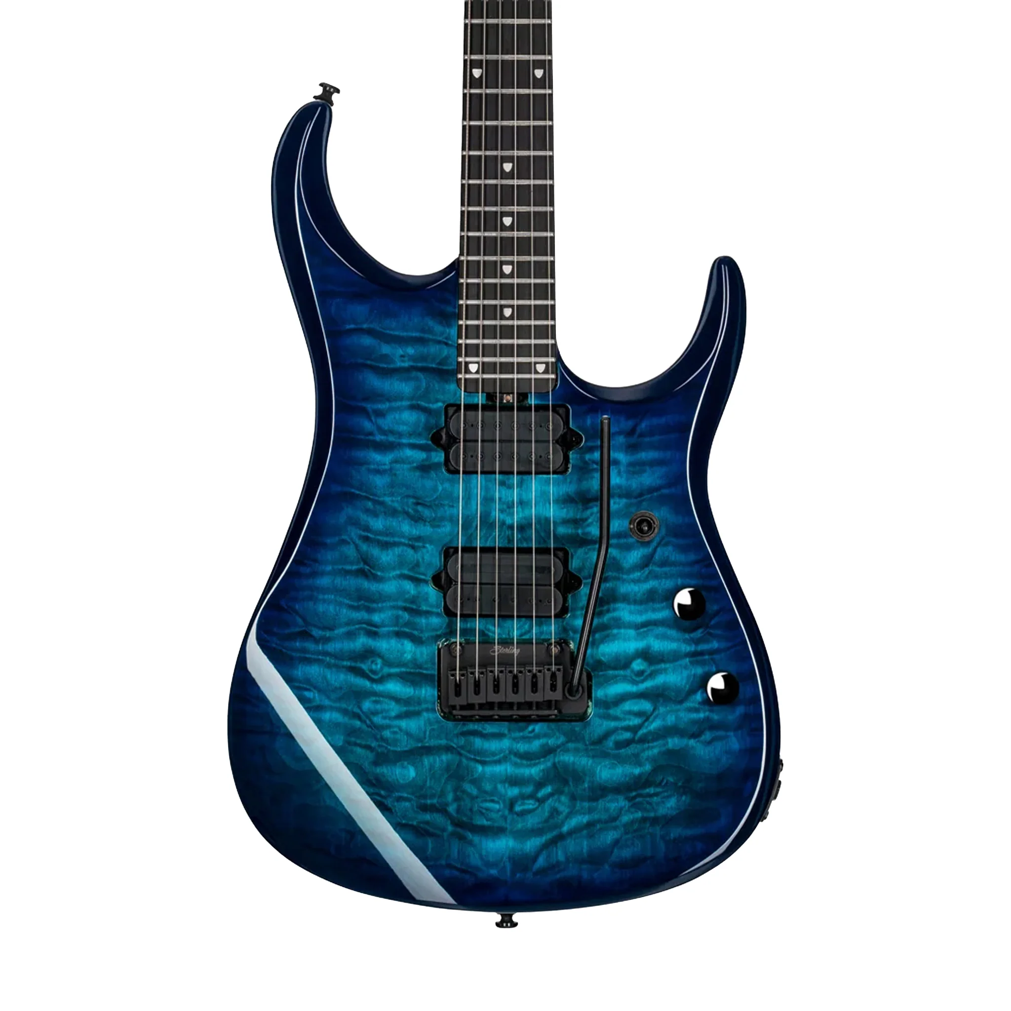 Sterling by Music Man JP150DQM John Petrucci Signature Electric Guitar, Cerulean Paradise - Image 3