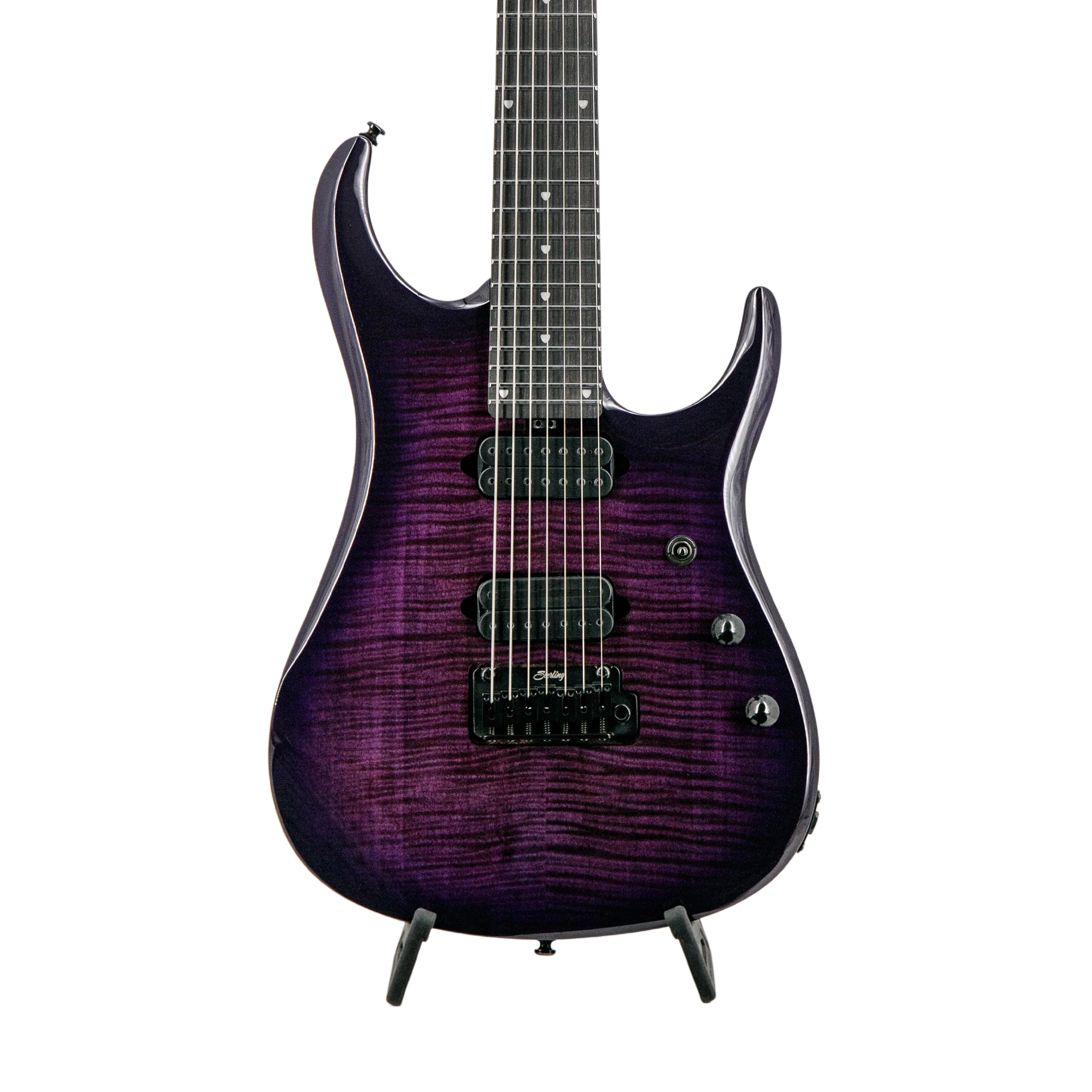 Sterling by Music Man JP157DFM John Petrucci Signature 7-String Guitar, Purple Nebula - Image 3