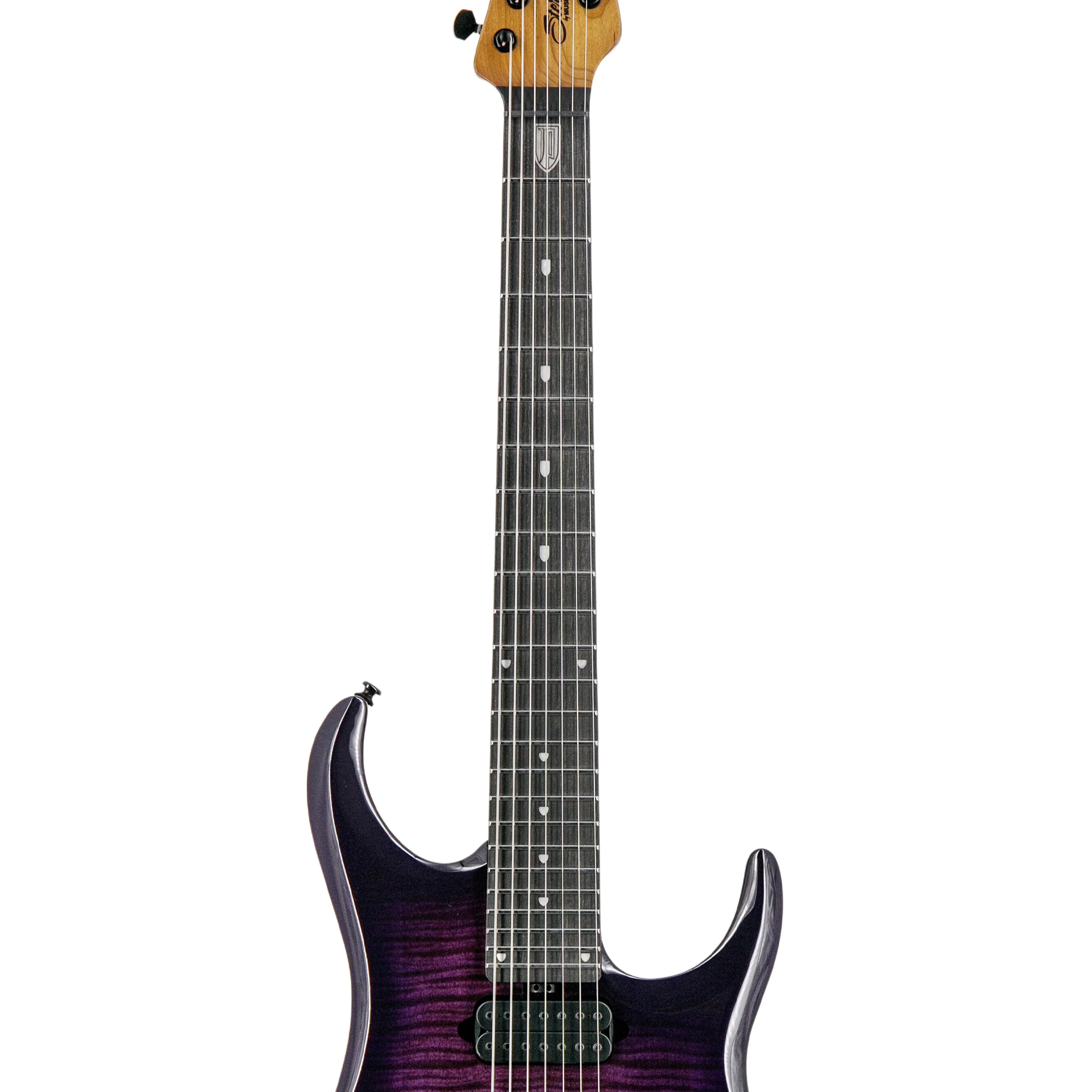 Sterling by Music Man JP157DFM John Petrucci Signature 7-String Guitar, Purple Nebula - Image 5