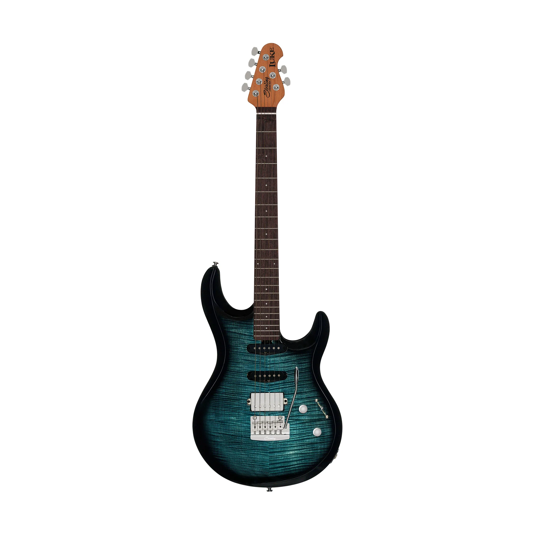 Sterling by Music Man LK100HSS Luke Electric Guitar, Yucatan Blue