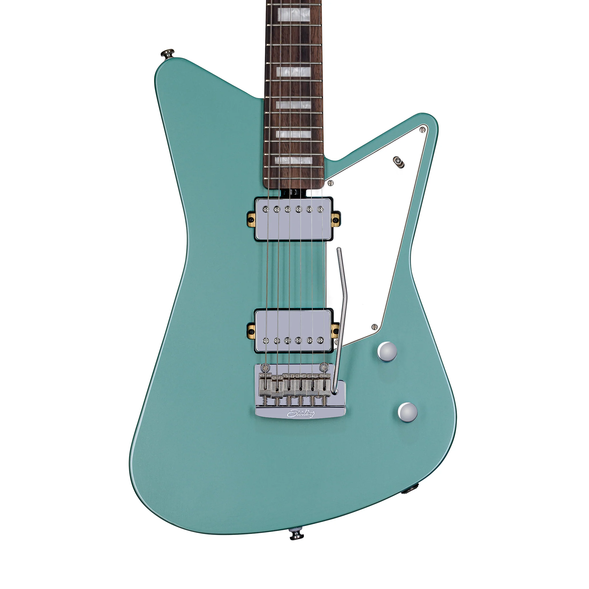 Sterling by Music Man Mariposa Electric Guitar, Dorado Green - Image 3