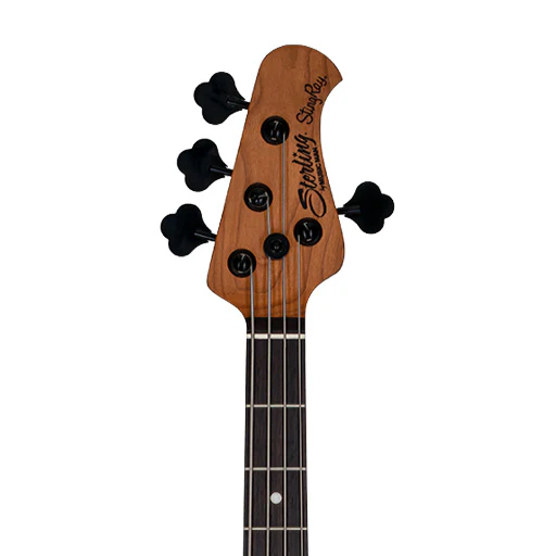 Sterling by Music Man Ray34 HH Poplar Burl Top Bass Guitar, Amber - Image 5