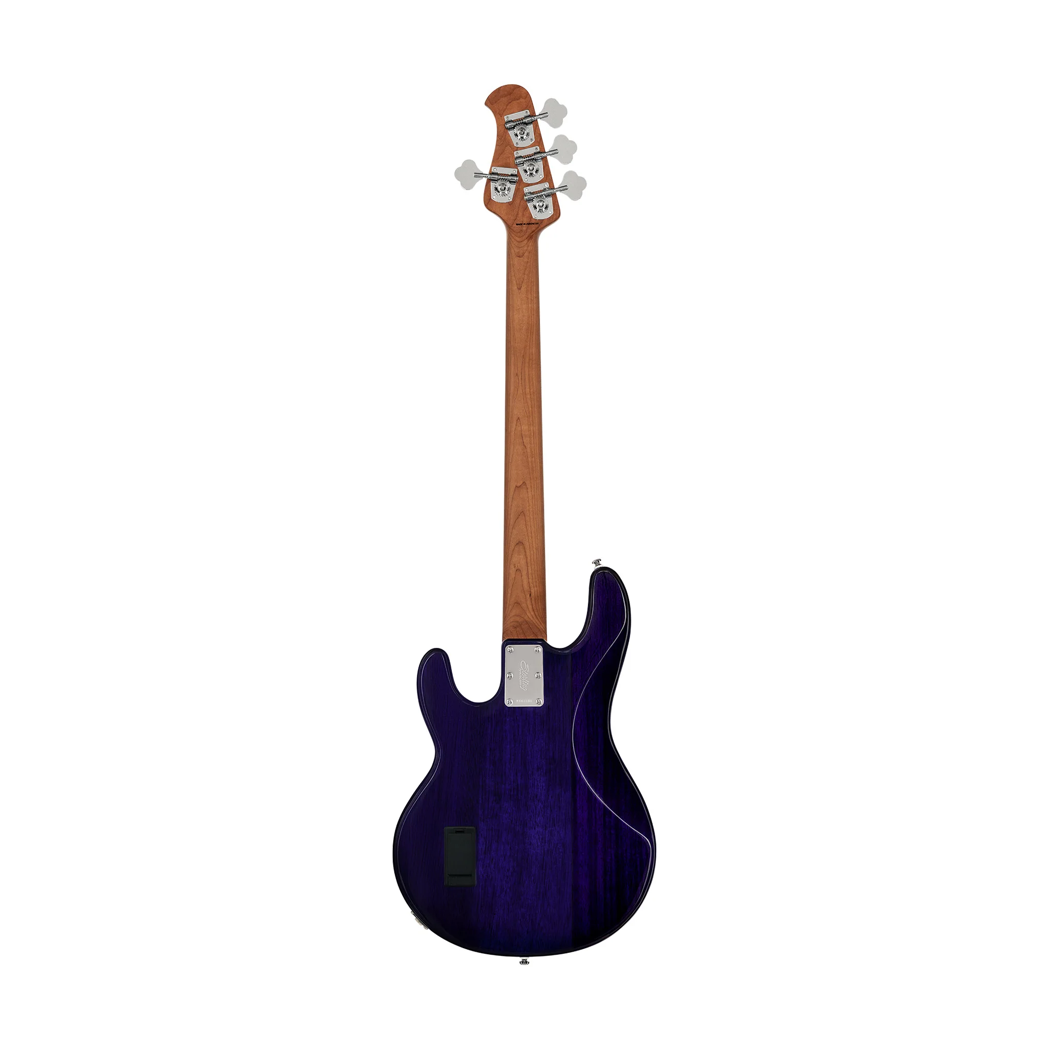 Sterling by Music Man RAY34 StingRay Flame Maple Top Bass Guitar, Purple Sunset - Image 2