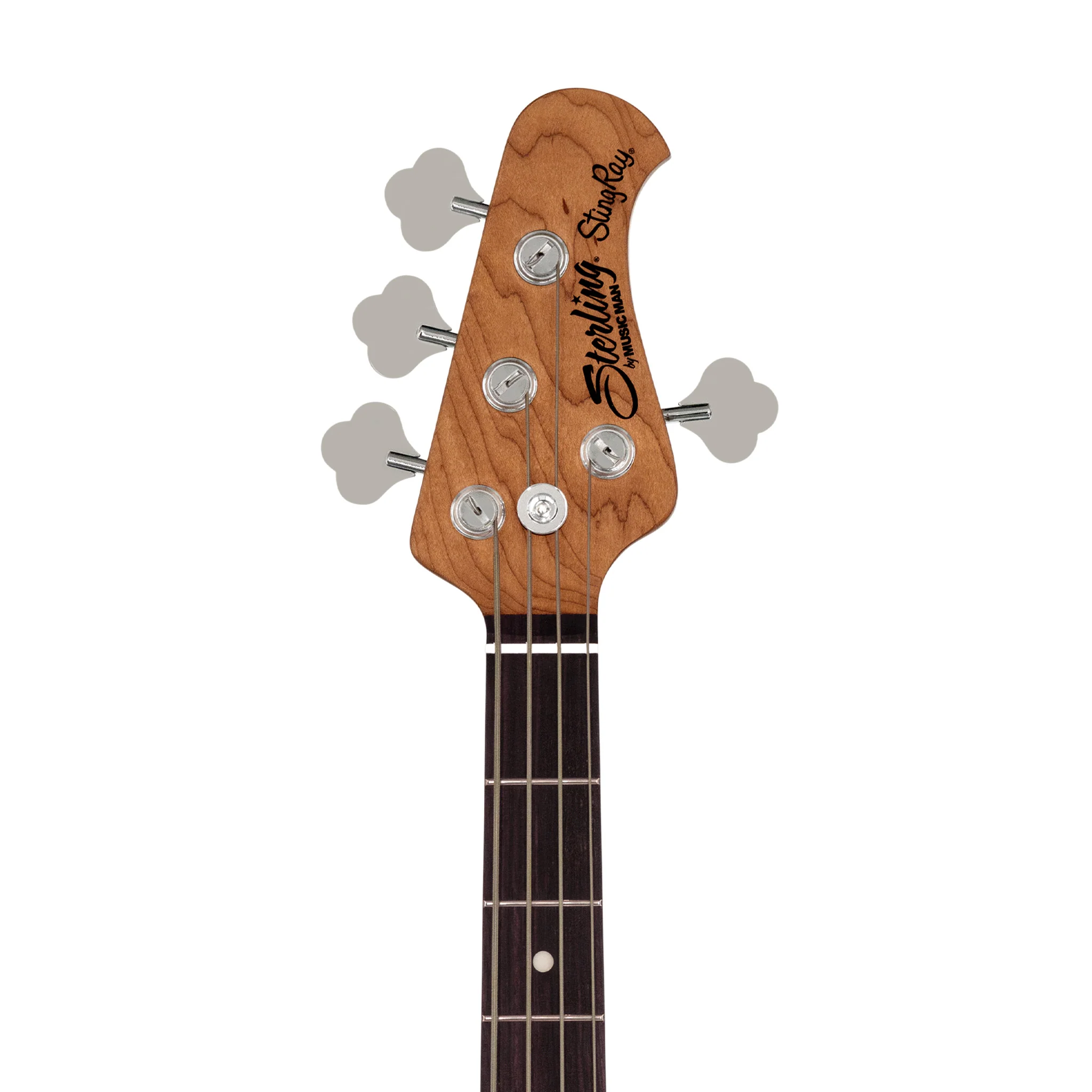 Sterling by Music Man RAY34 StingRay Flame Maple Top Bass Guitar, Purple Sunset - Image 5