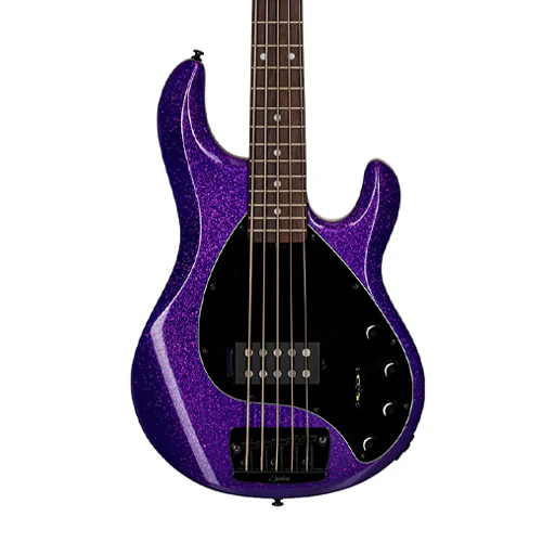 Sterling by Music Man Ray35 5-String Bass Guitar, Purple Sparkle - Image 2