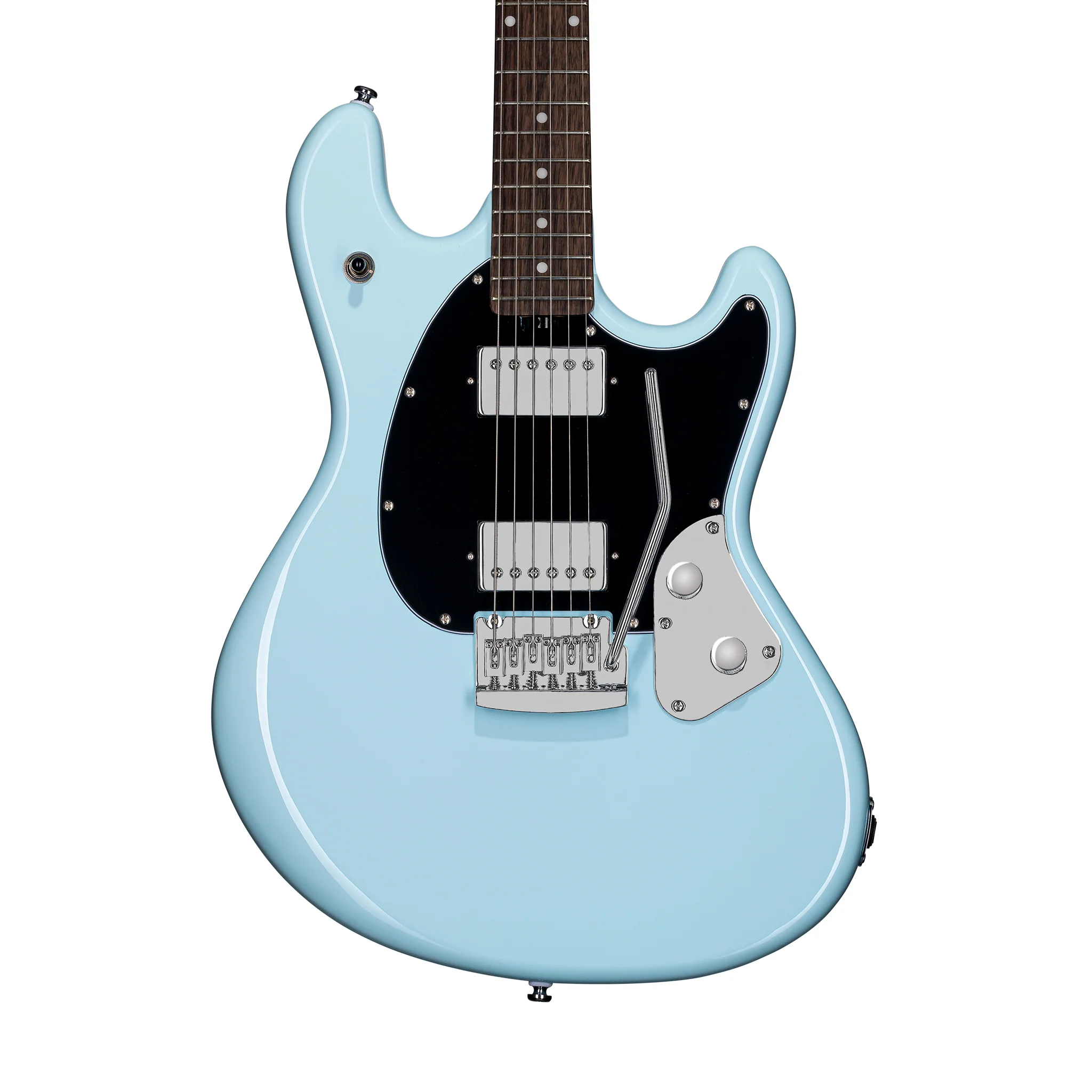 Sterling by Music Man SR30 StingRay HH Guitar, Laurel FB, Daphne Blue (SR30-DBL-R1) - Image 2