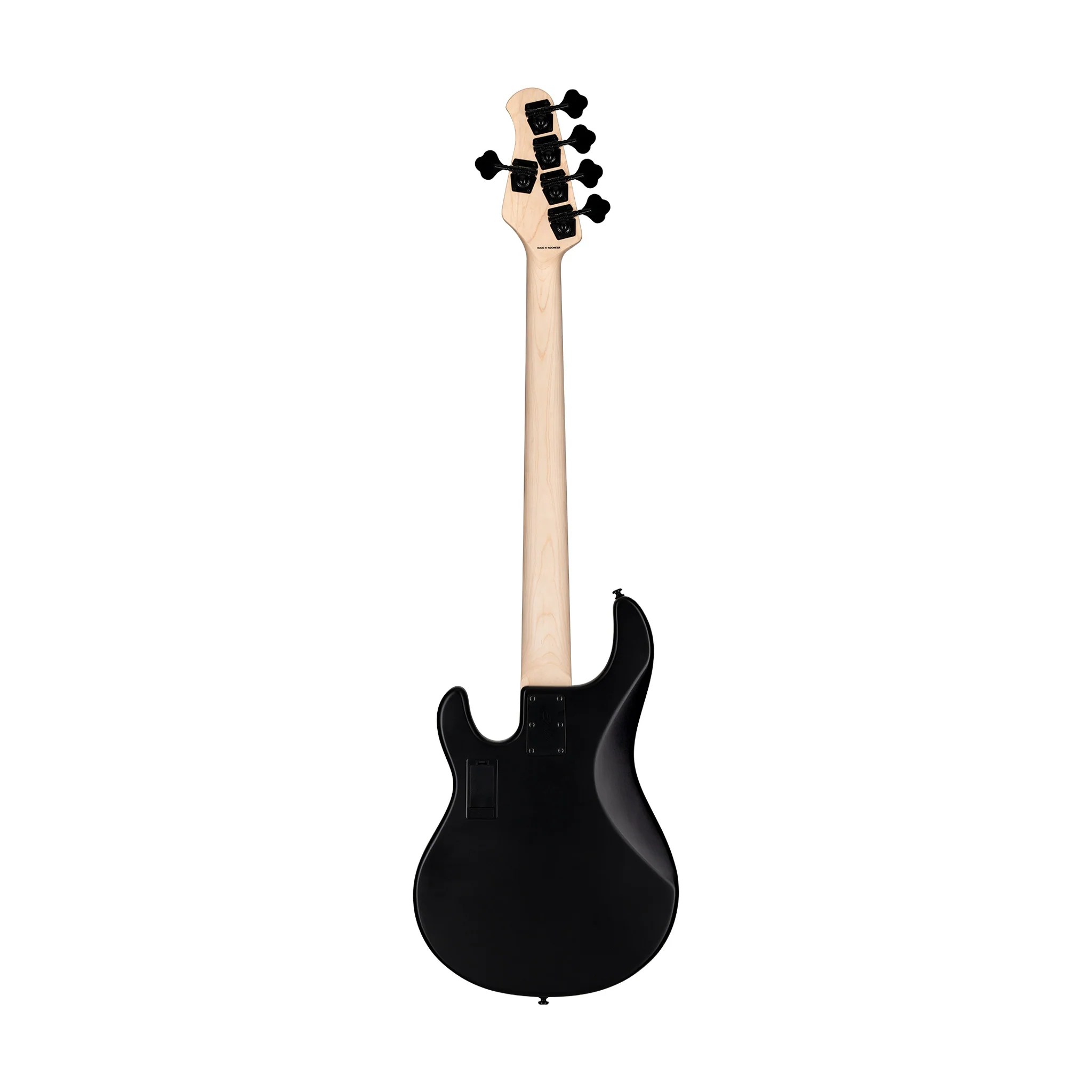 Sterling S.U.B Series Ray5 HH 5-String Electric Bass Guitar, Jatoba FB, Stealth Black - Image 2