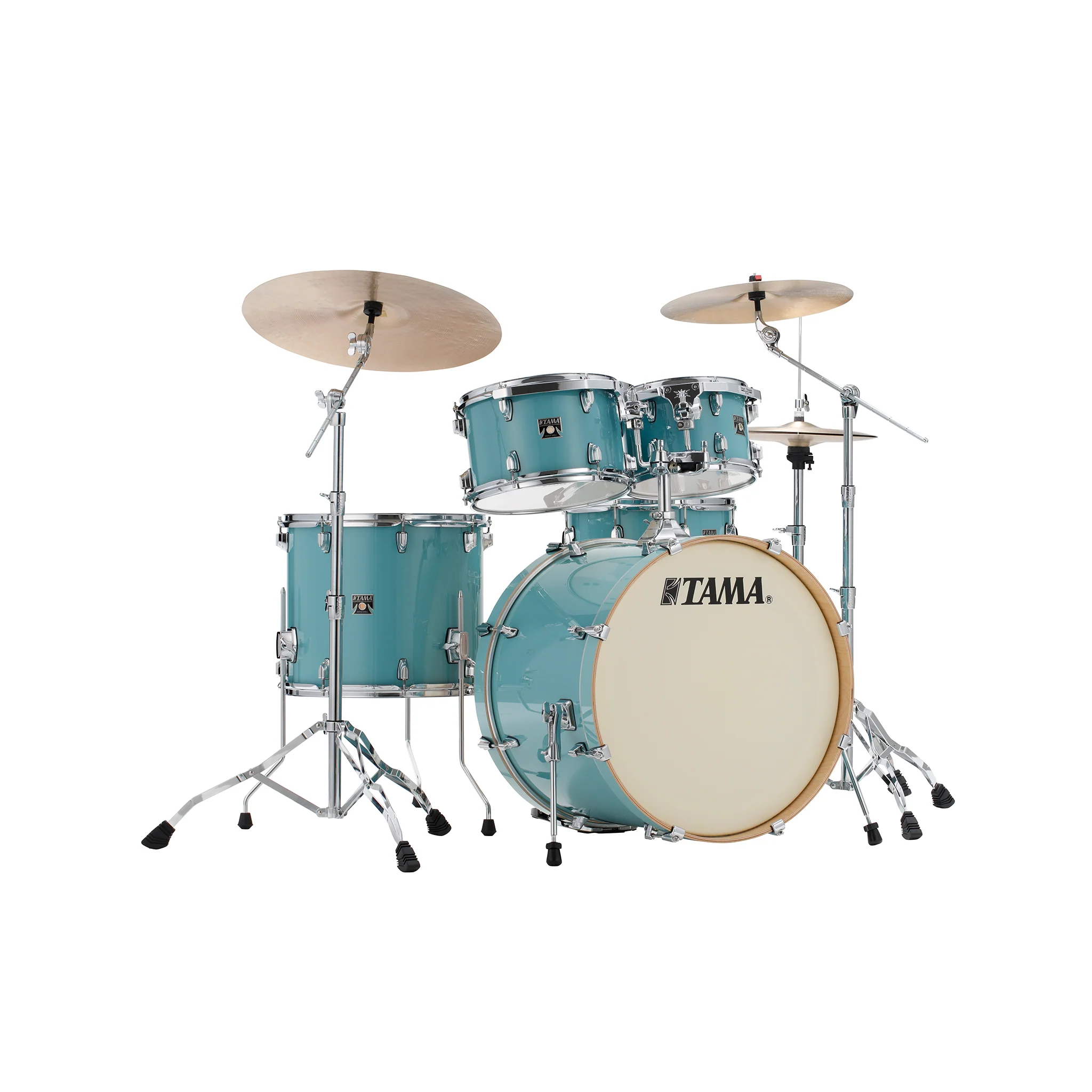TAMA CL52KRS-LEG Superstar Classic Maple 5-Piece Drum Shell Kit, Light Emerald Blue Green - Image 2