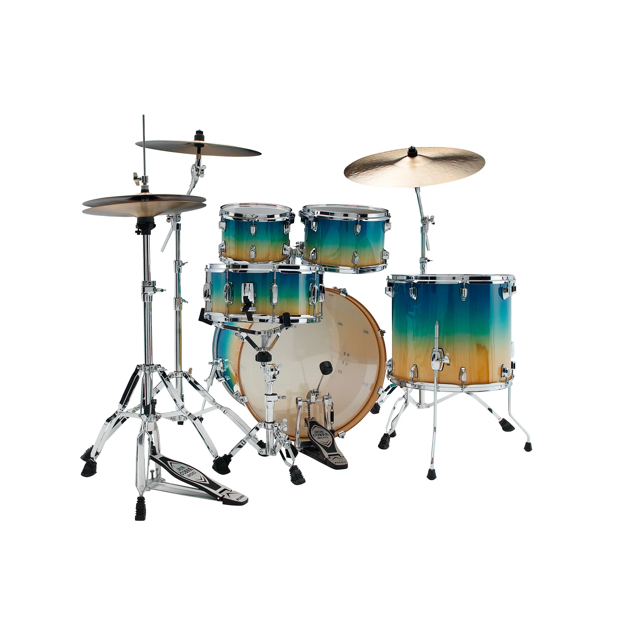 TAMA CL52KRS-PCLP Superstar Classic Maple 5-Piece Drum Shell Kit, Caribbean Lacebark Pine Fade - Image 3
