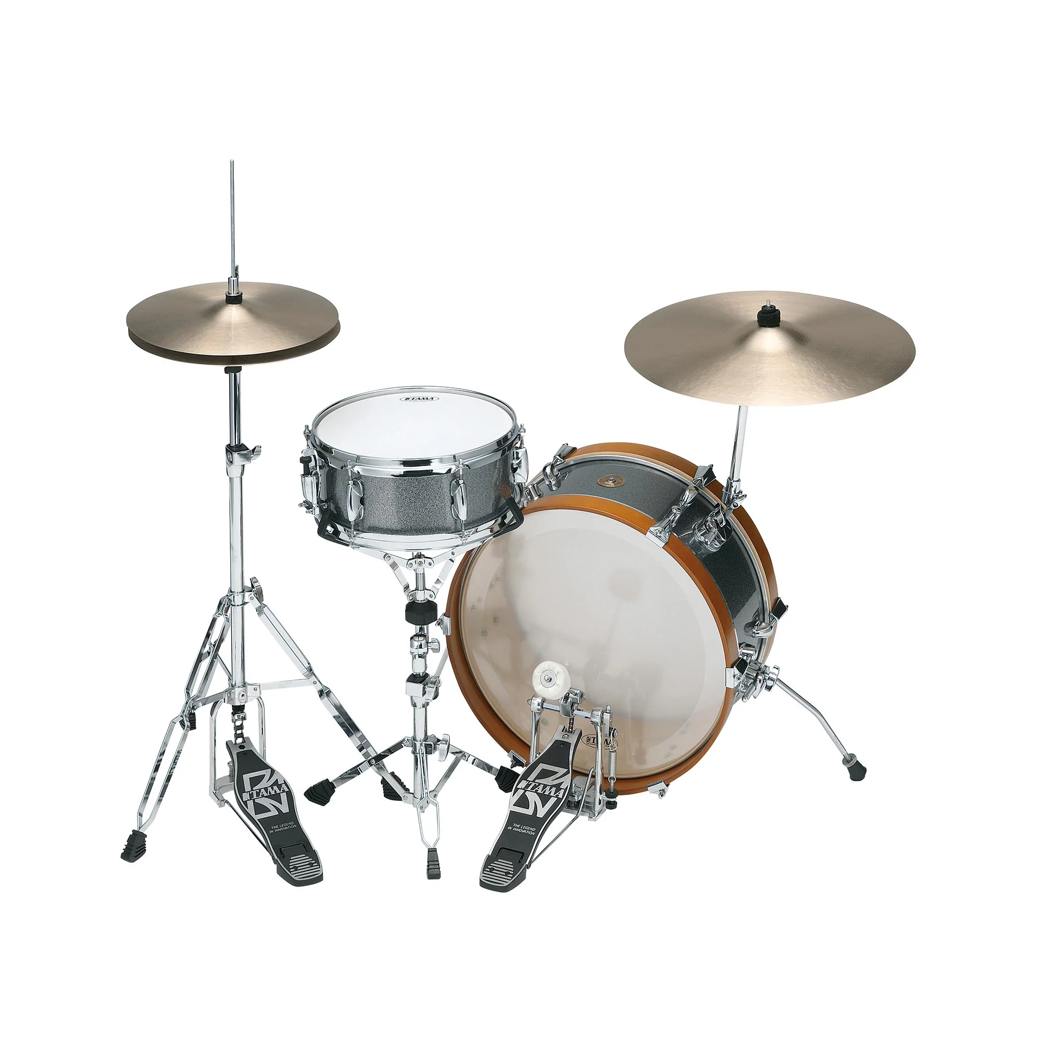 TAMA LJK28H4-GXS Club-JAM Mini Drum Kit 2-Piece w/Hardware, No Cymbal Holder, Galaxy Silver - Image 4