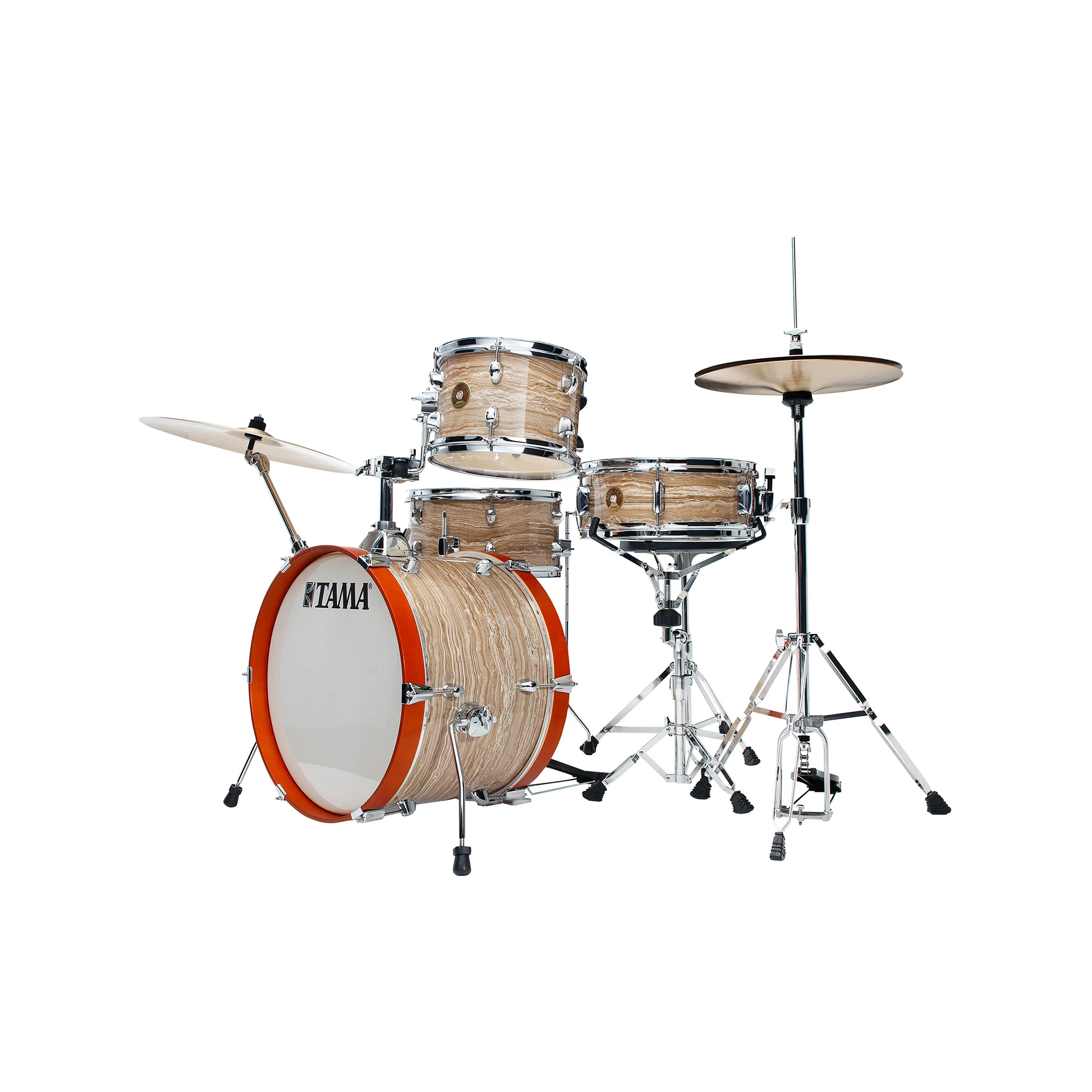 TAMA LJK48H4-CMW Club-JAM Kit 4-Piece w/ Hardware+Throne, Cream Marble Wrap - Image 2
