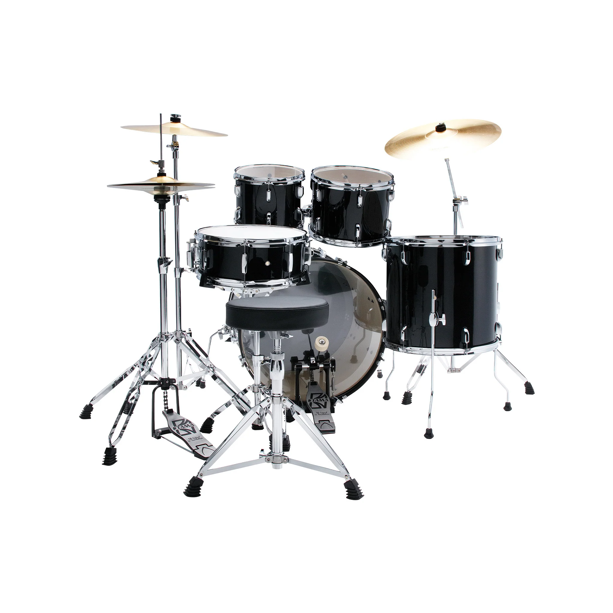 TAMA ST52H6-BNS Stagestar 5-Piece Drum Kit w/ Hardware+Throne, Black Night Sparkle Bundle w/ Sabian SBR Cymbals Bundle - Image 3