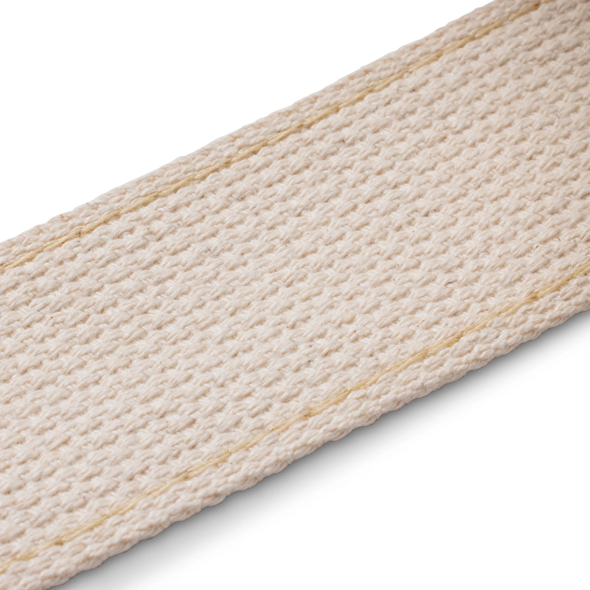 Taylor 2Inch Academy Jacquard Leather Guitar Strap w/Amber Buckle, White/Brown - Image 7