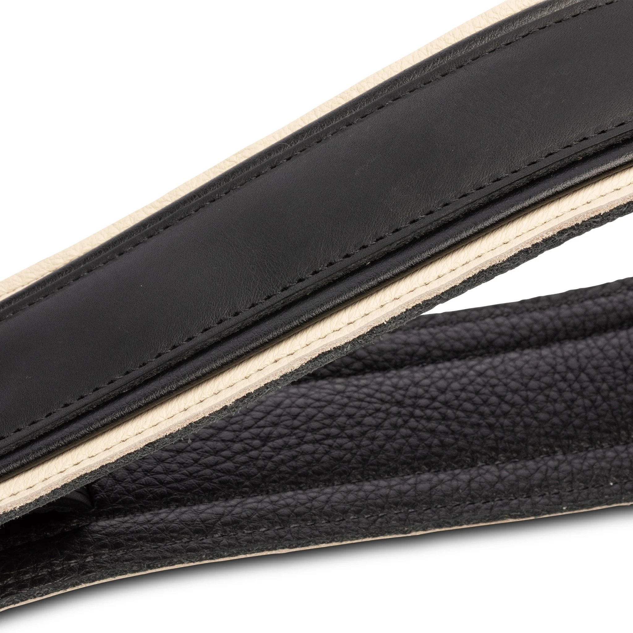 Taylor American Dream Leather Guitar Strap, White/Black - Image 6