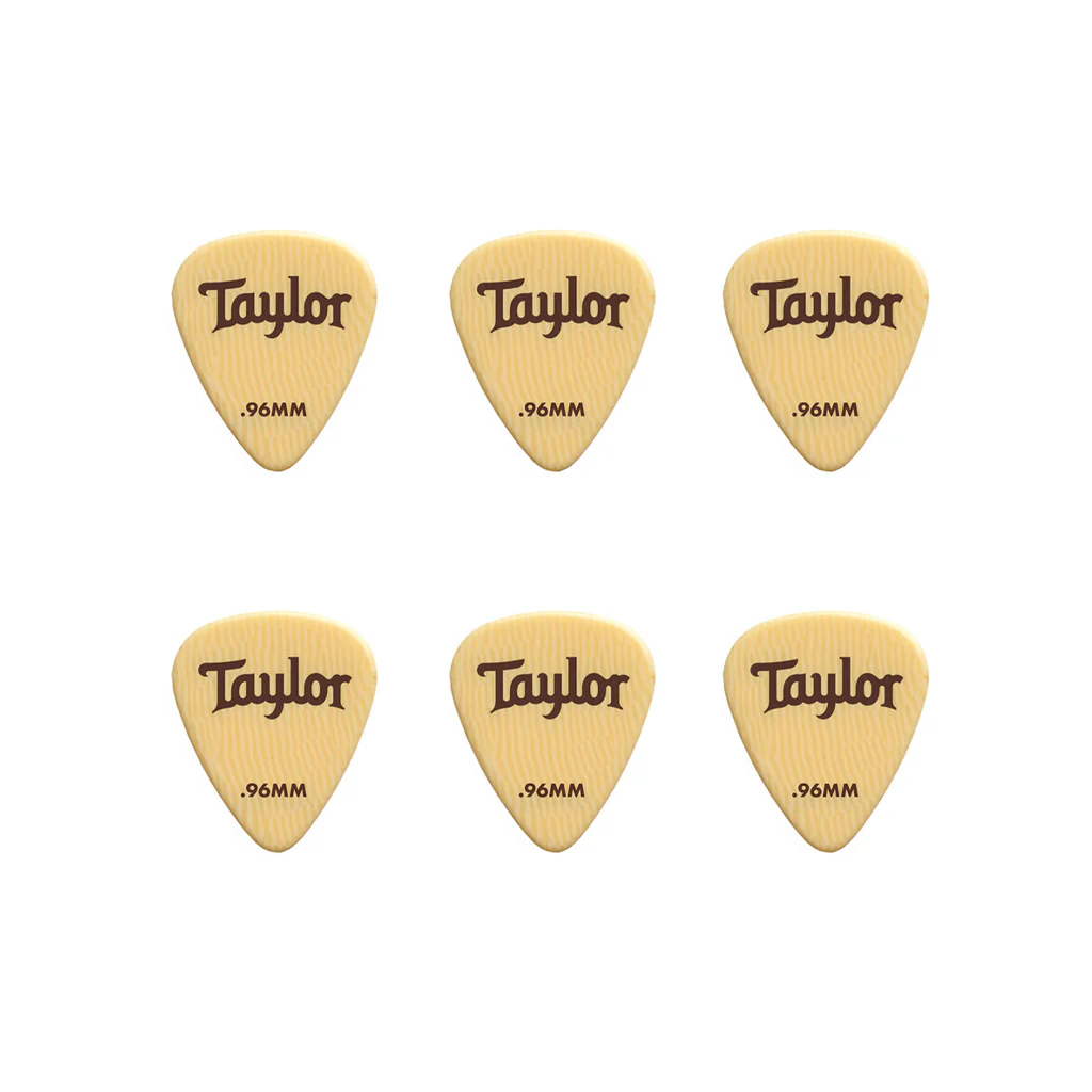 Taylor Premium DarkTone Ivory 351 Guitar Picks, 0.46mm, 6-Pack - Image 2