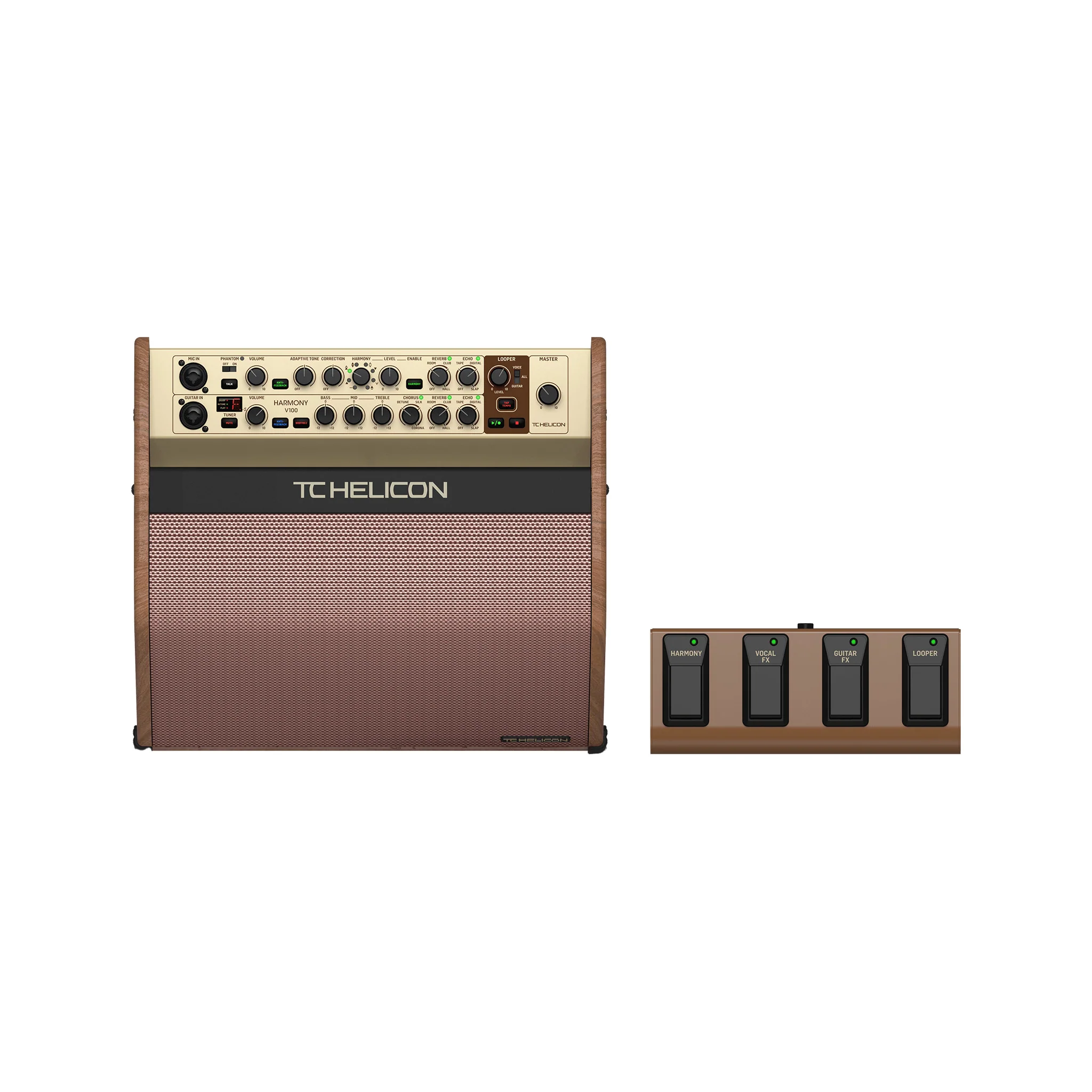 TC Helicon Harmony V100 100W 2-Channel Acoustic Amplifier, UK Plug - Image 4