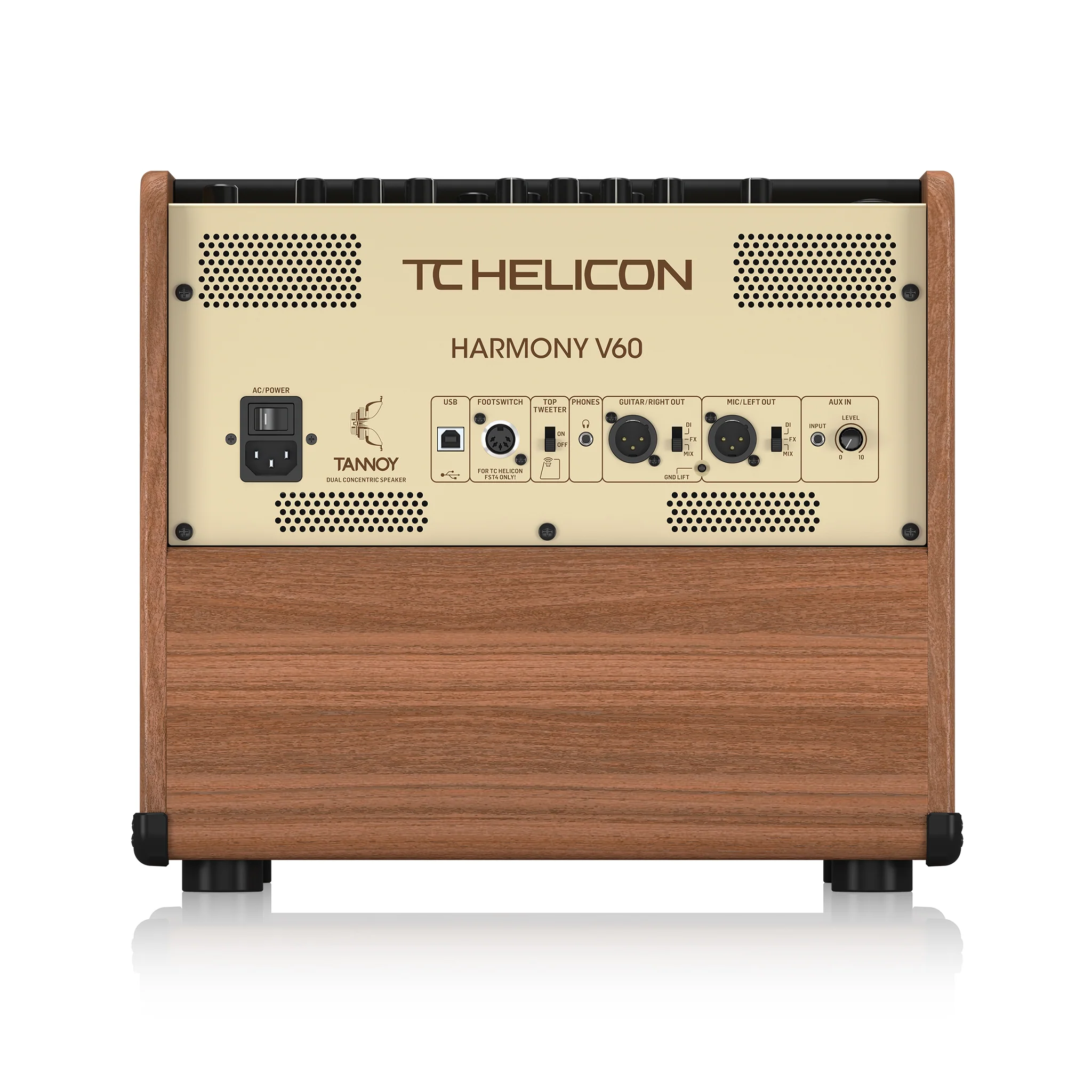 TC Helicon Harmony V60 60W 2-Channel Acoustic Amplifier, EU - Image 4