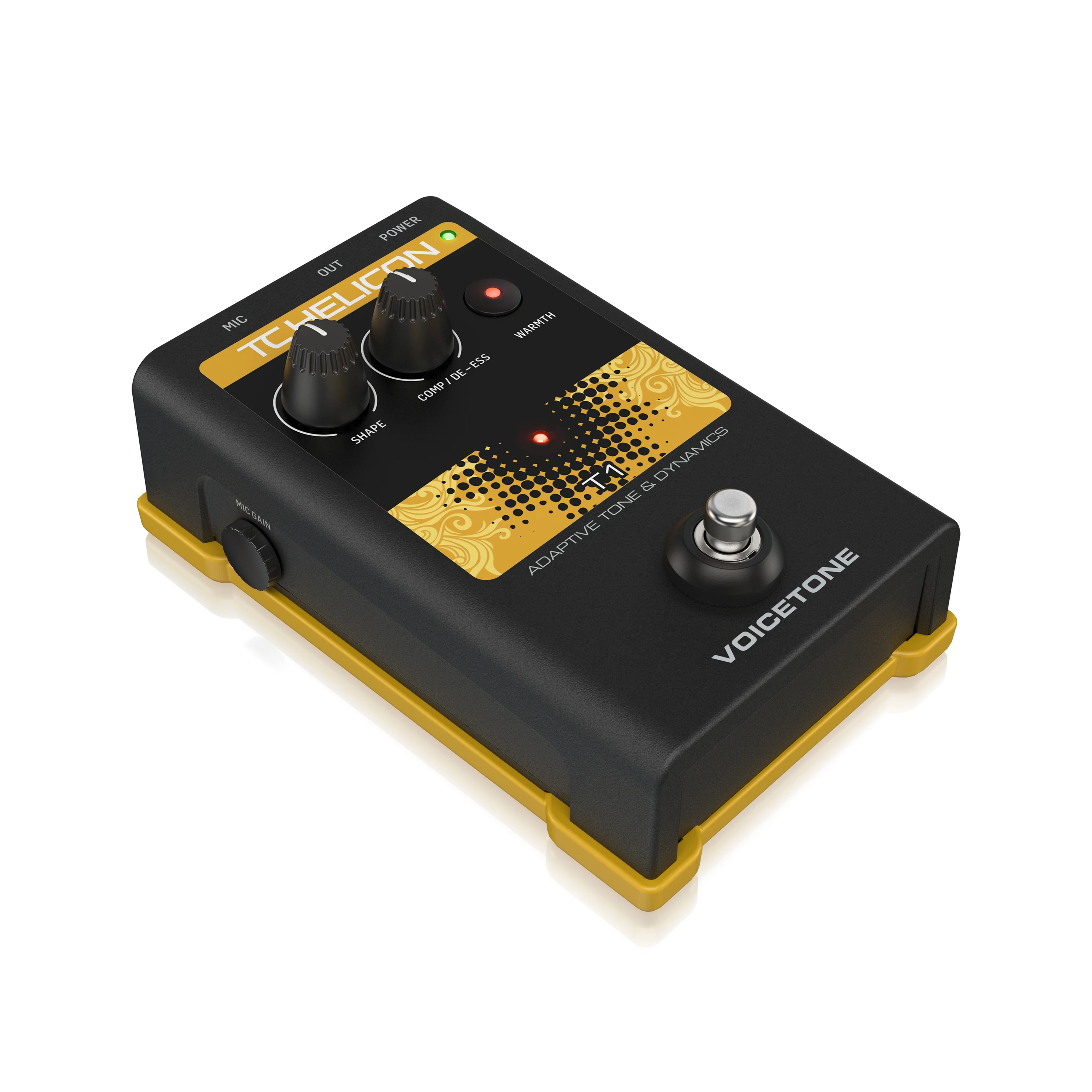 TC-Helicon VoiceTone T1 Adaptive Tone Vocal Effects Pedal (000-DE301) - Image 2