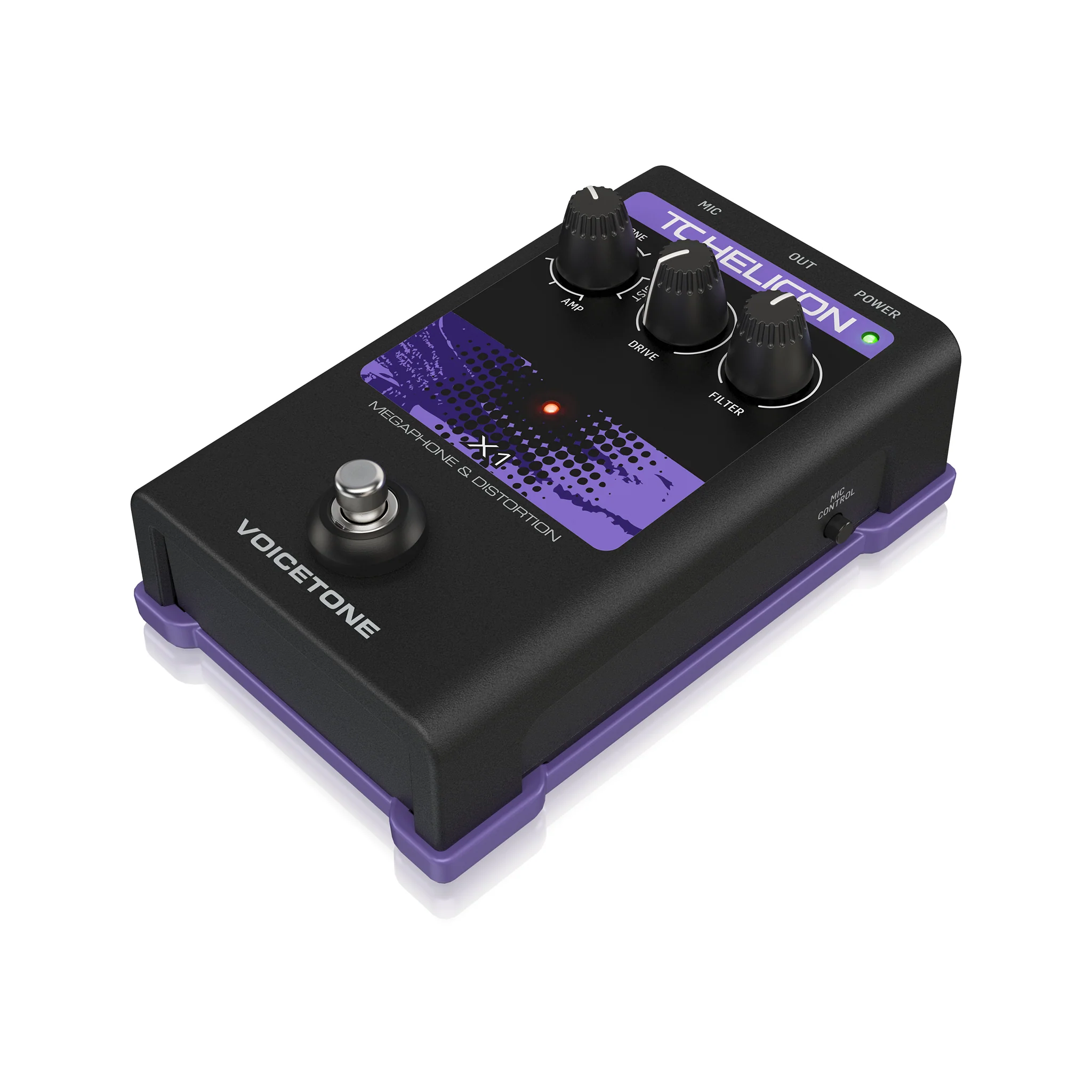 TC-Helicon VoiceTone X1 Megaphone and Distortion Vocals Effects Pedal (000-DE401) - Image 2