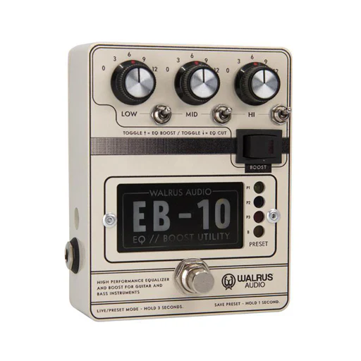 Walrus Audio EB-10 Preamp/EQ/Boost Guitar Effects Pedal, Cream - Image 2