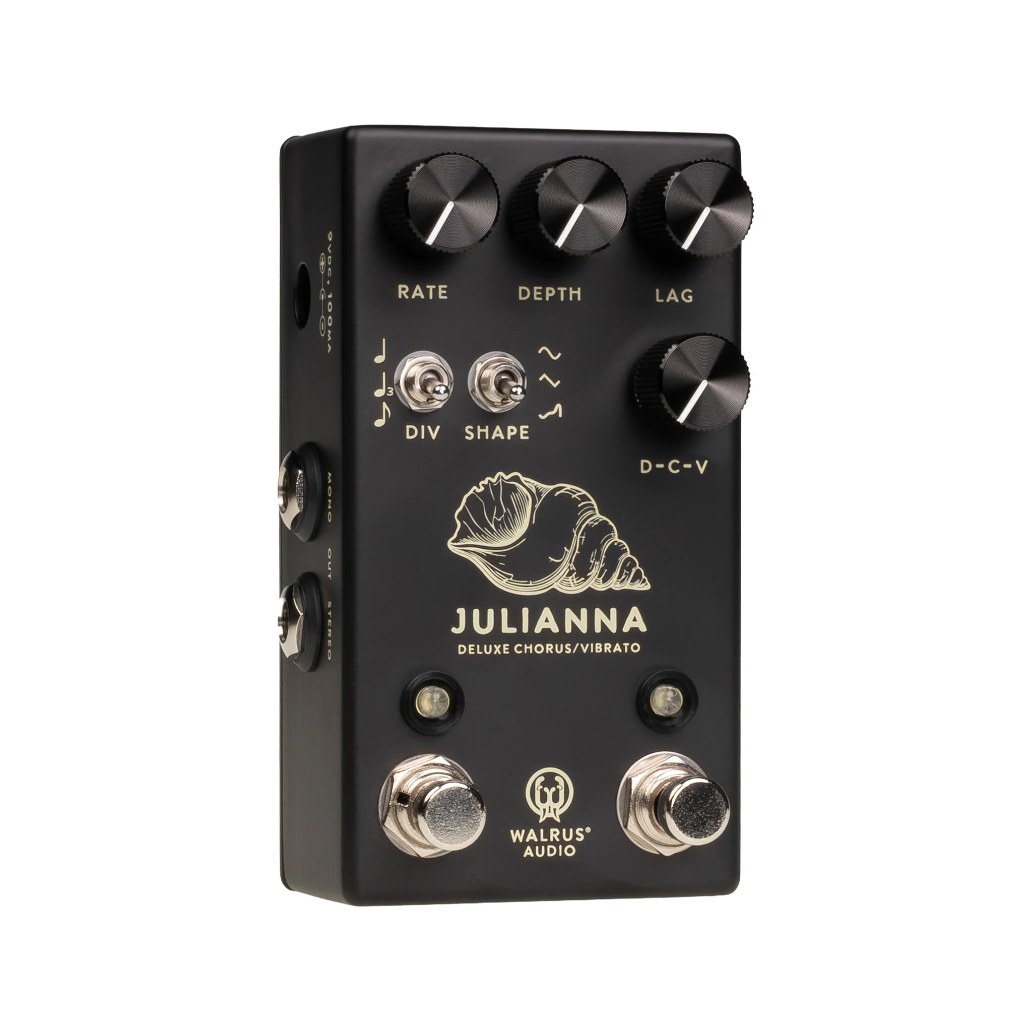 Walrus Audio Julianna Stereo Chorus/Vibrato Guitar Effects Pedal, Black - Image 3
