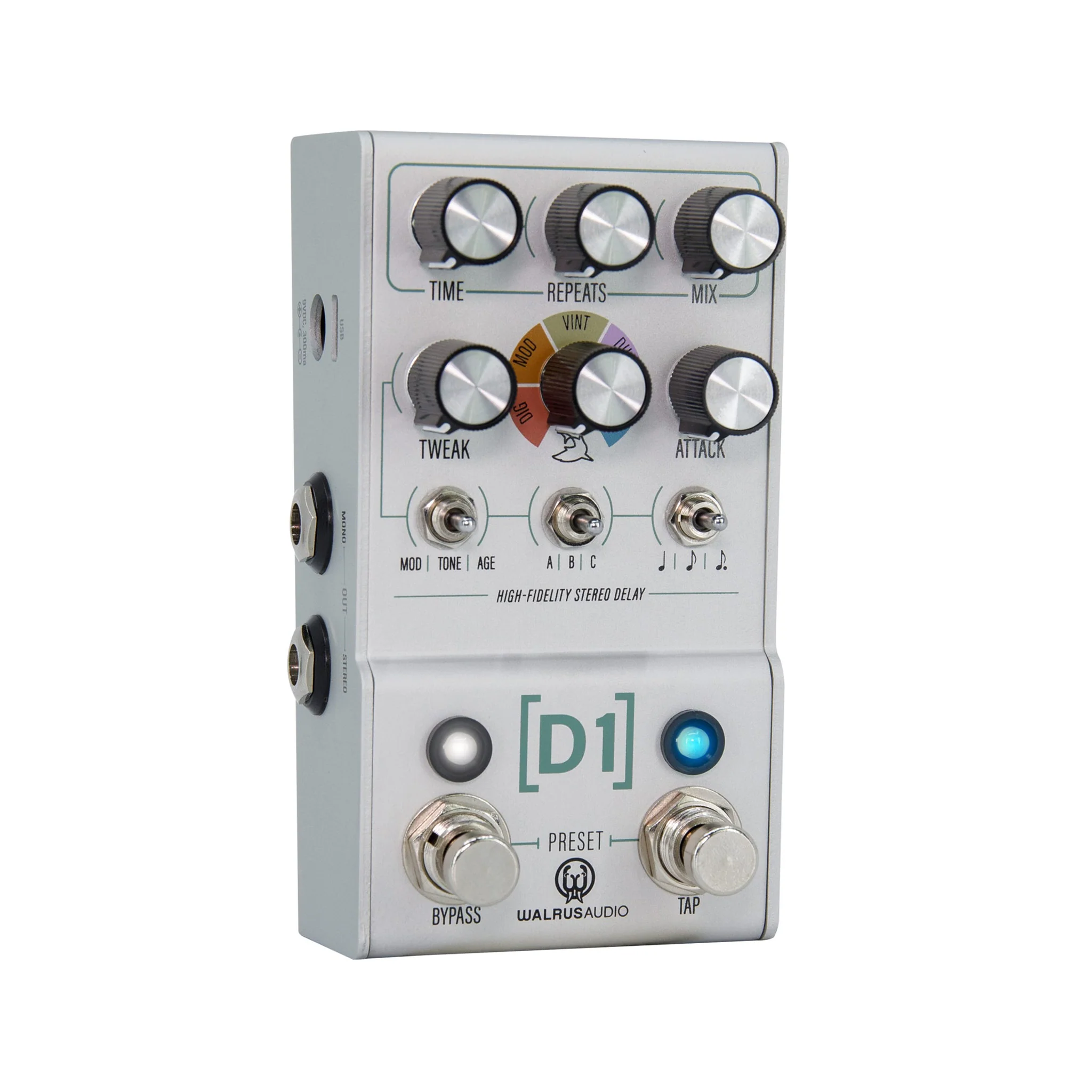 Walrus Audio MAKO Series D1 High-Fidelity Delay V2 Guitar Effects Pedal - Image 2