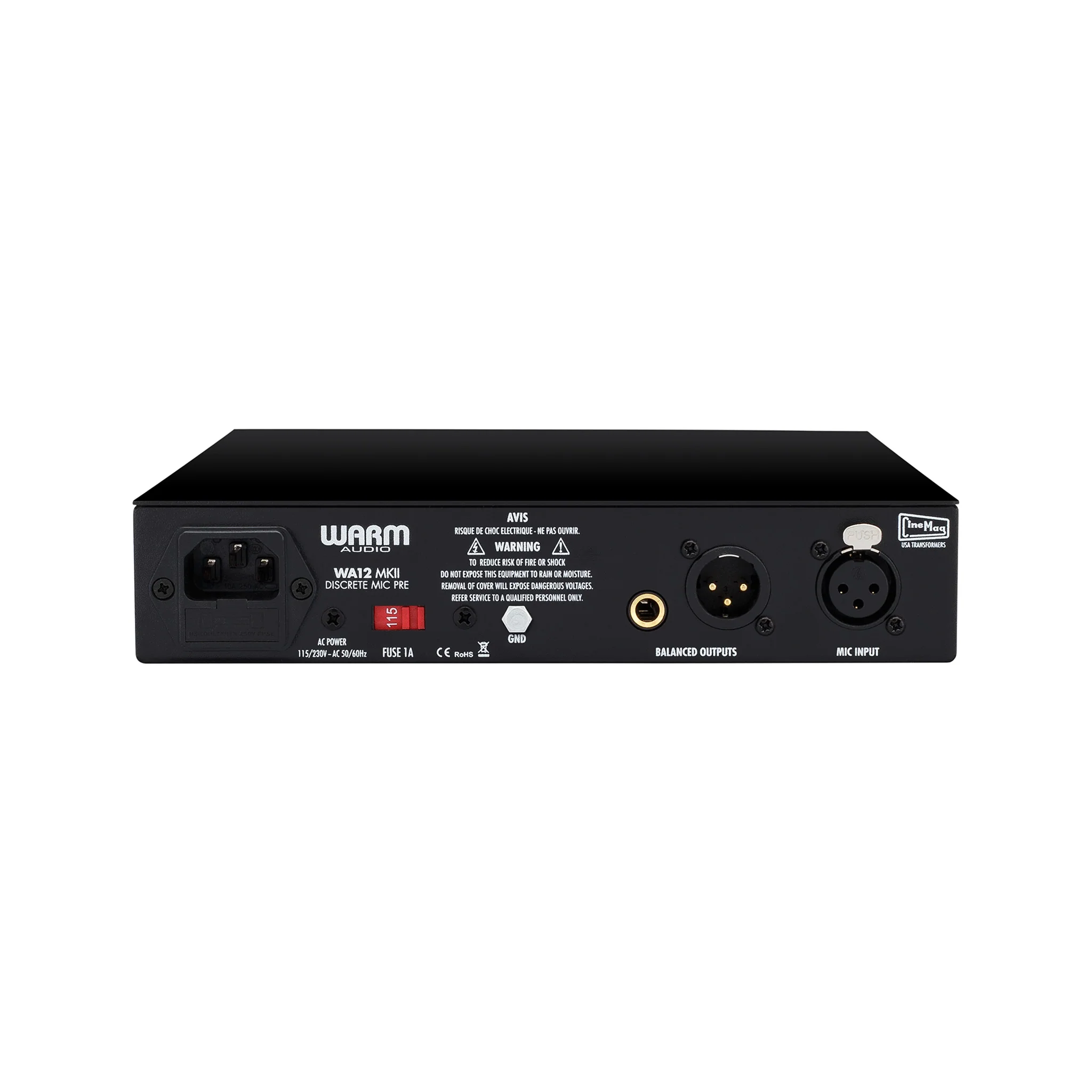 Warm Audio WA12 MKII Microphone Preamp, Black - Image 4
