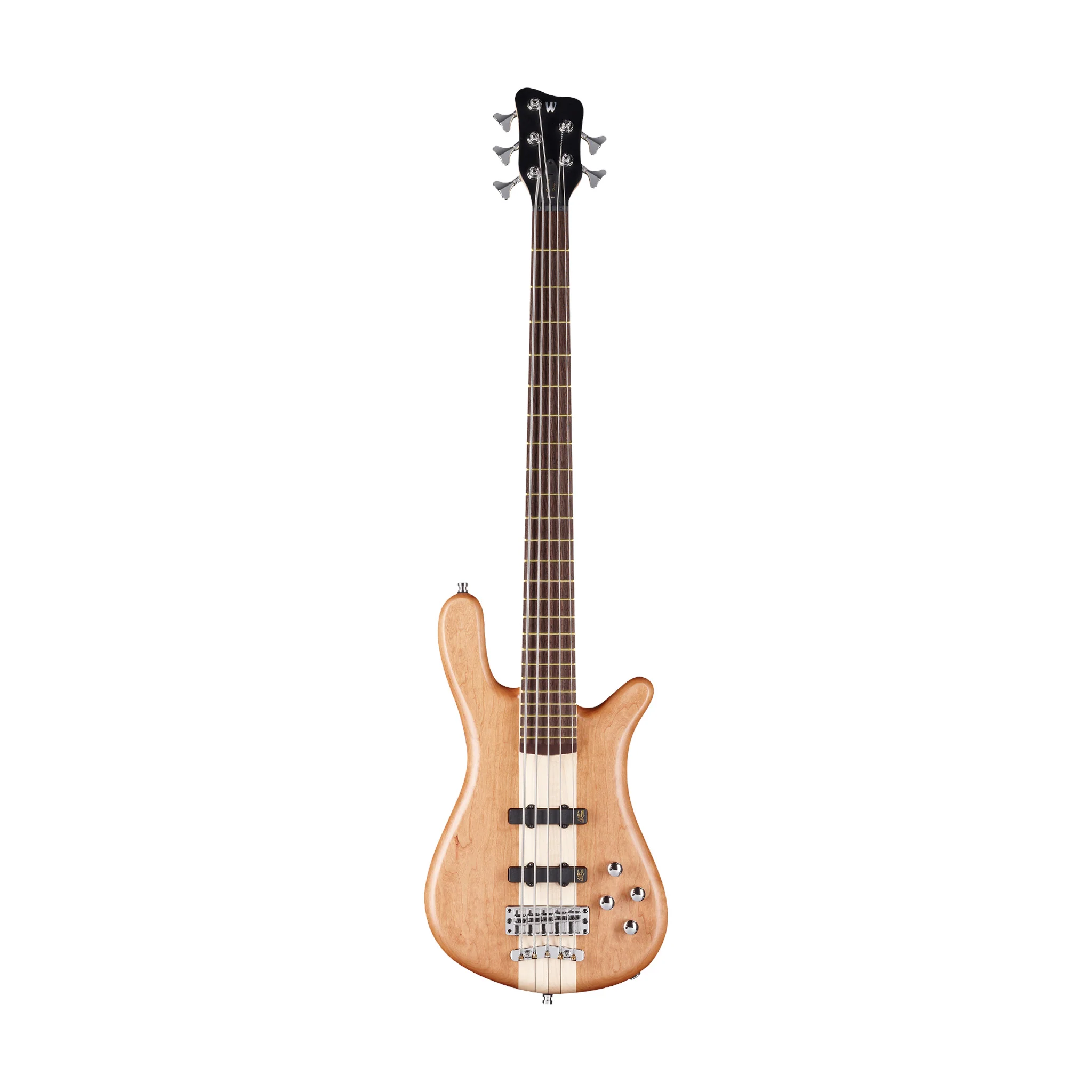 Warwick WGPS Streamer Stage I Fretted act/act Cherry 5-String Bass w/Bag, Natural Satin