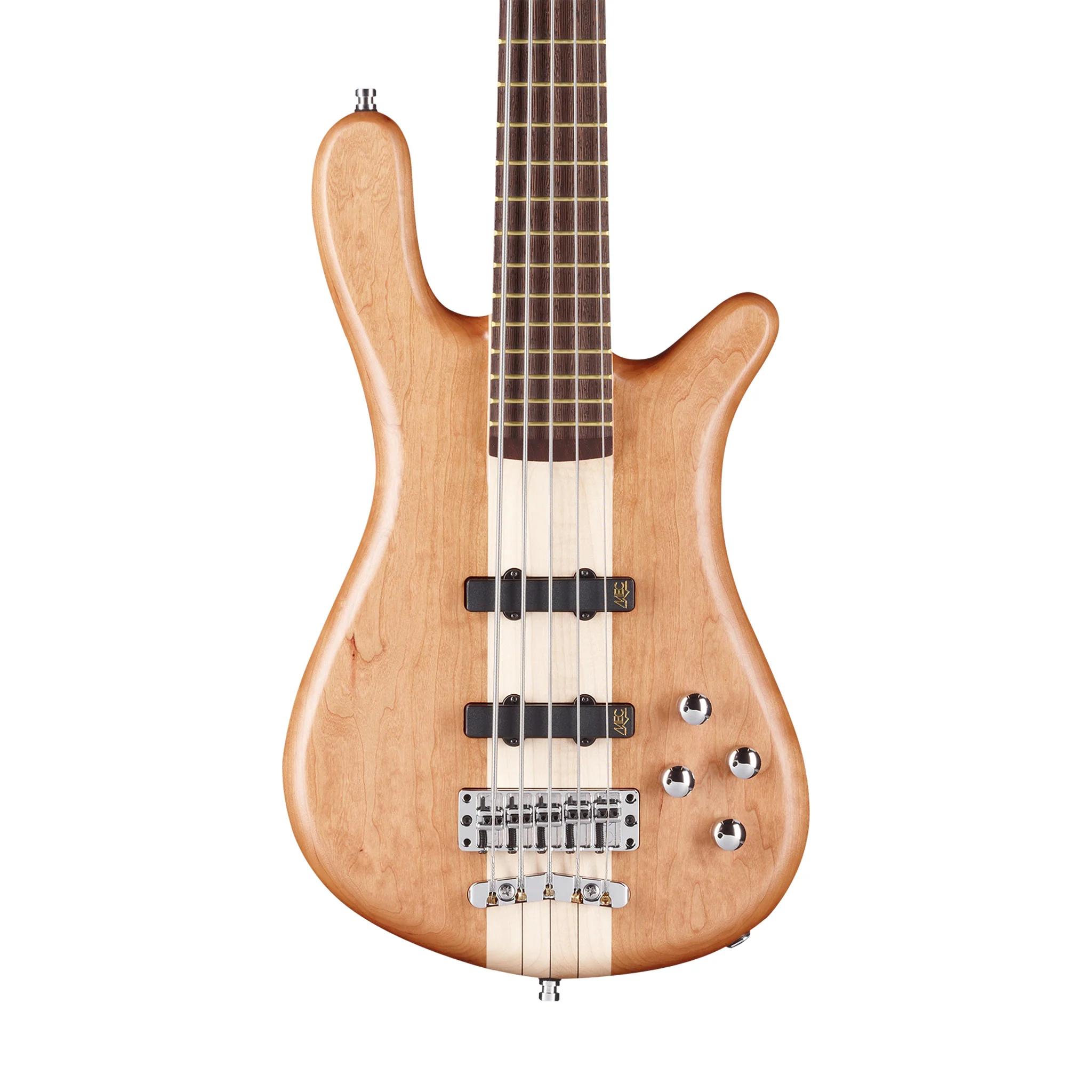 Warwick WGPS Streamer Stage I Fretted act/act Cherry 5-String Bass w/Bag, Natural Satin - Image 3